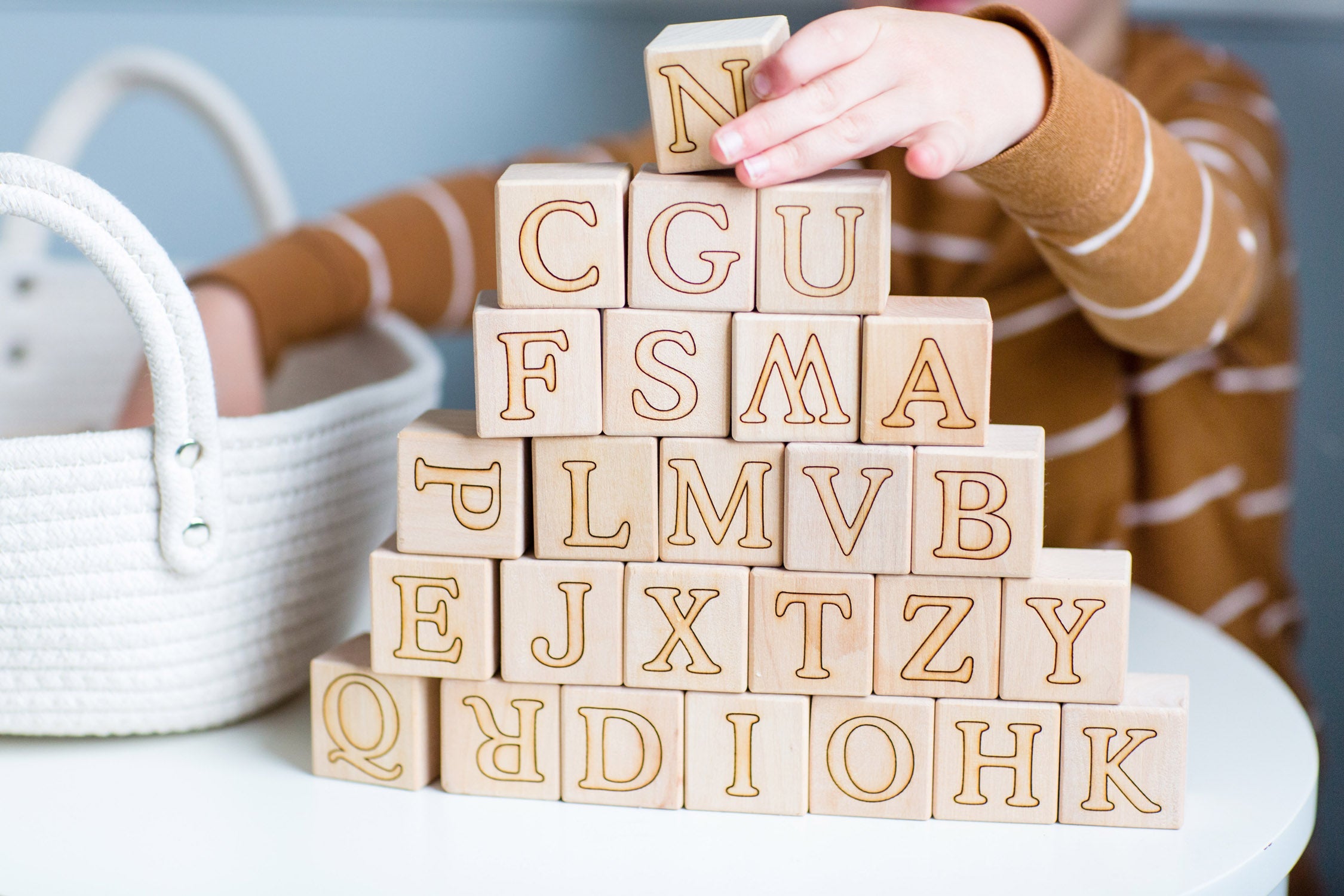 Maple ABC Block Set Blocks Bannor Toys
