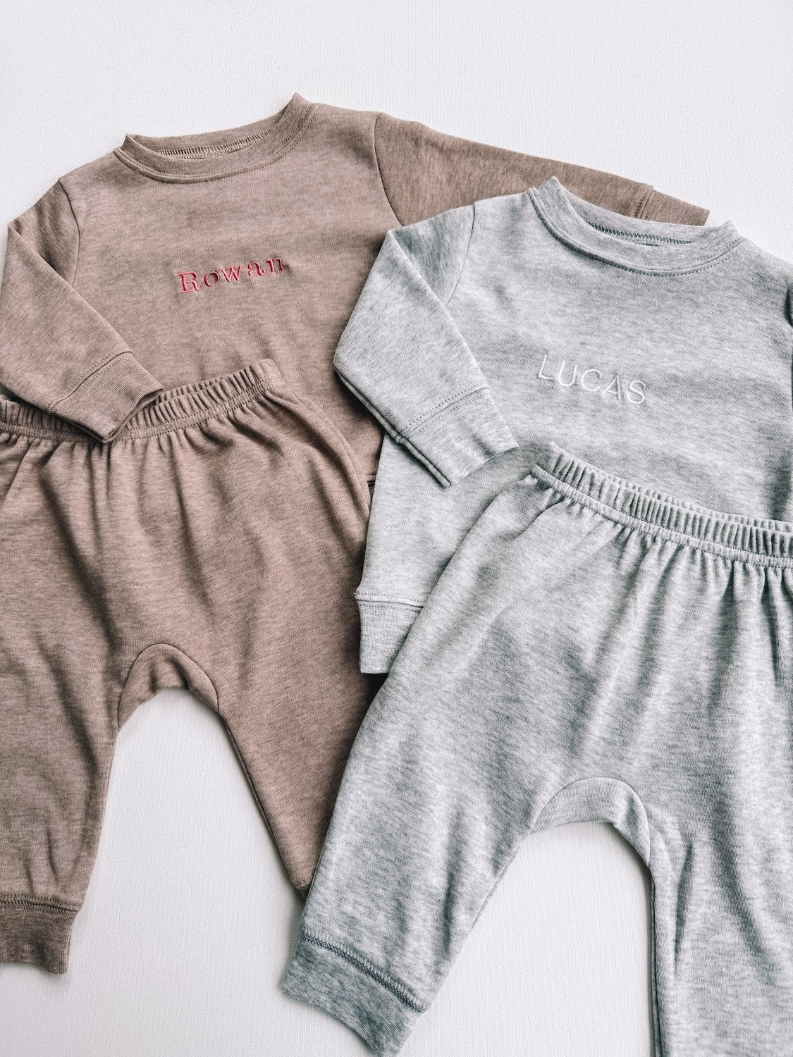 custom embroidered long sleeve lounge set