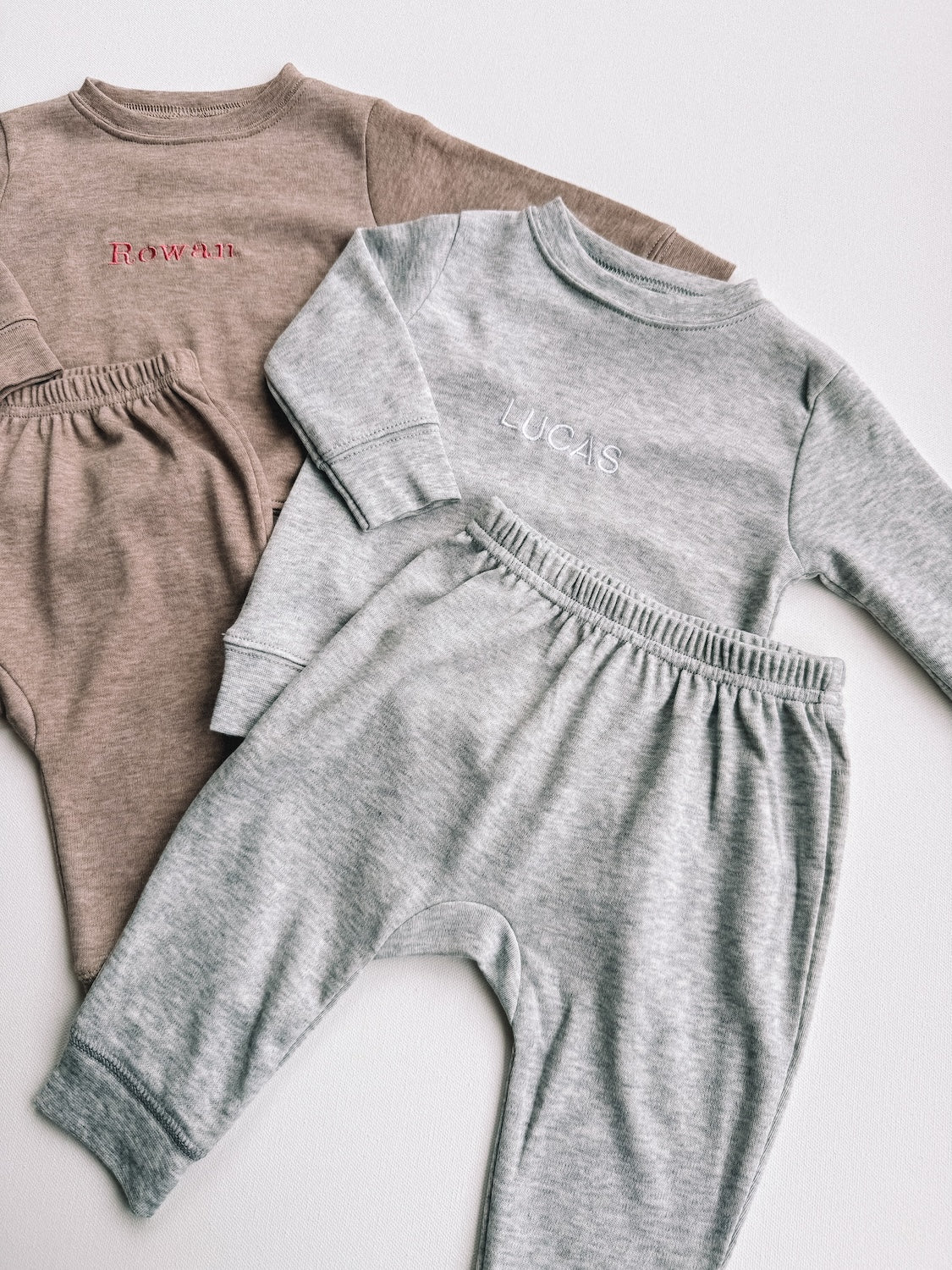custom embroidered long sleeve lounge set