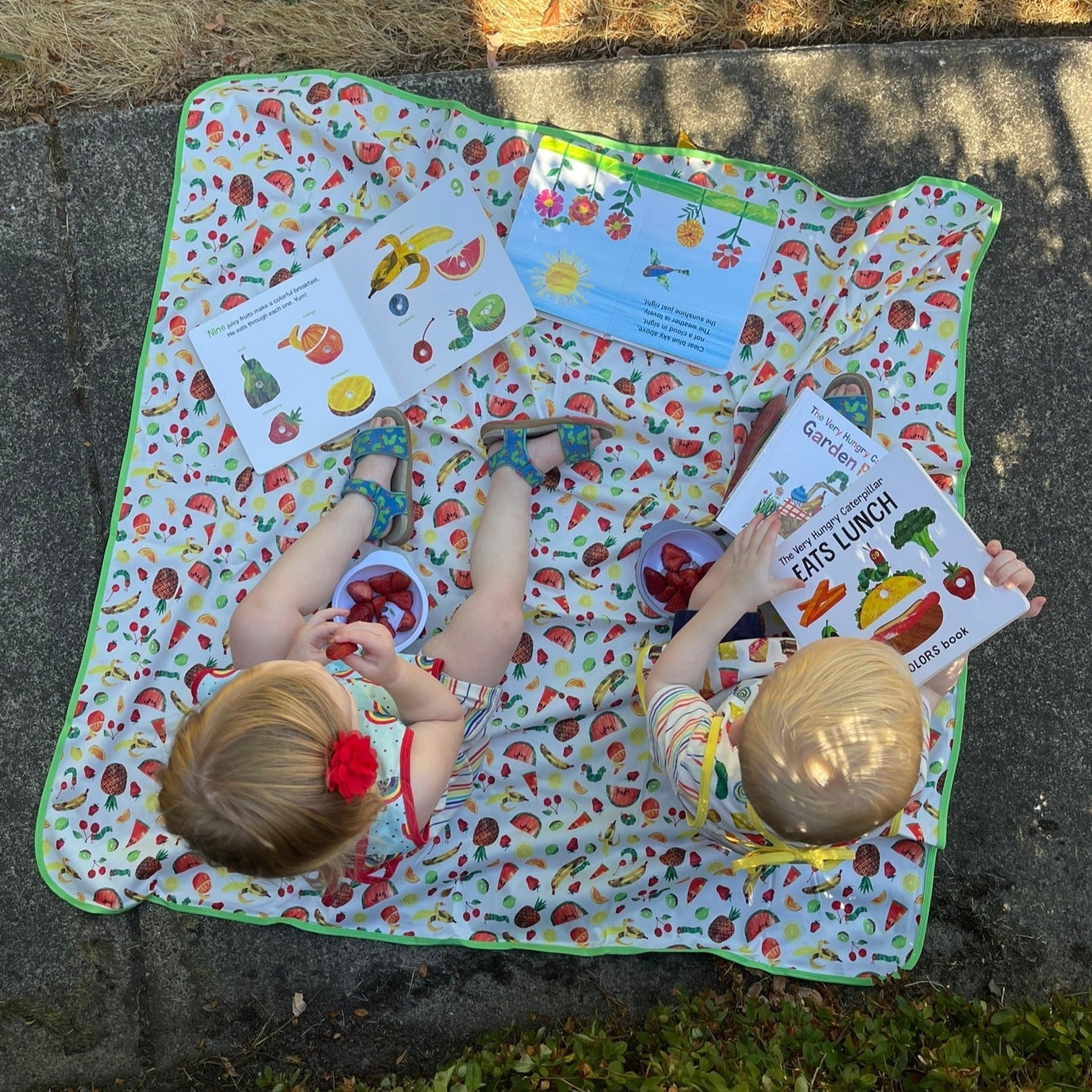 Tropical Fruit Splash Mat - from the World Of Eric Carle - A Waterproof Catch-All for Highchair Spills and More! BapronBaby