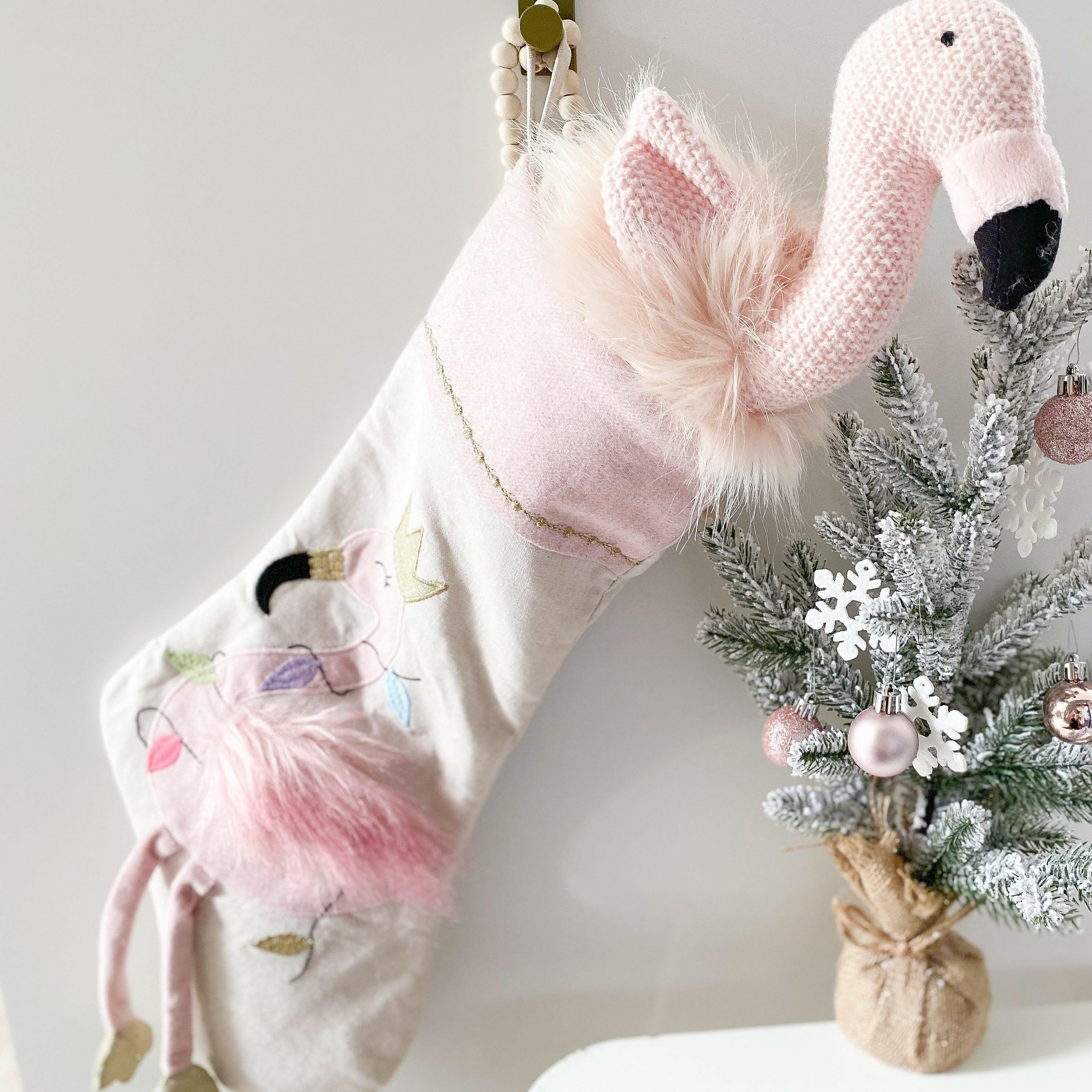 Festive Flamingo Stocking Stocking MON AMI