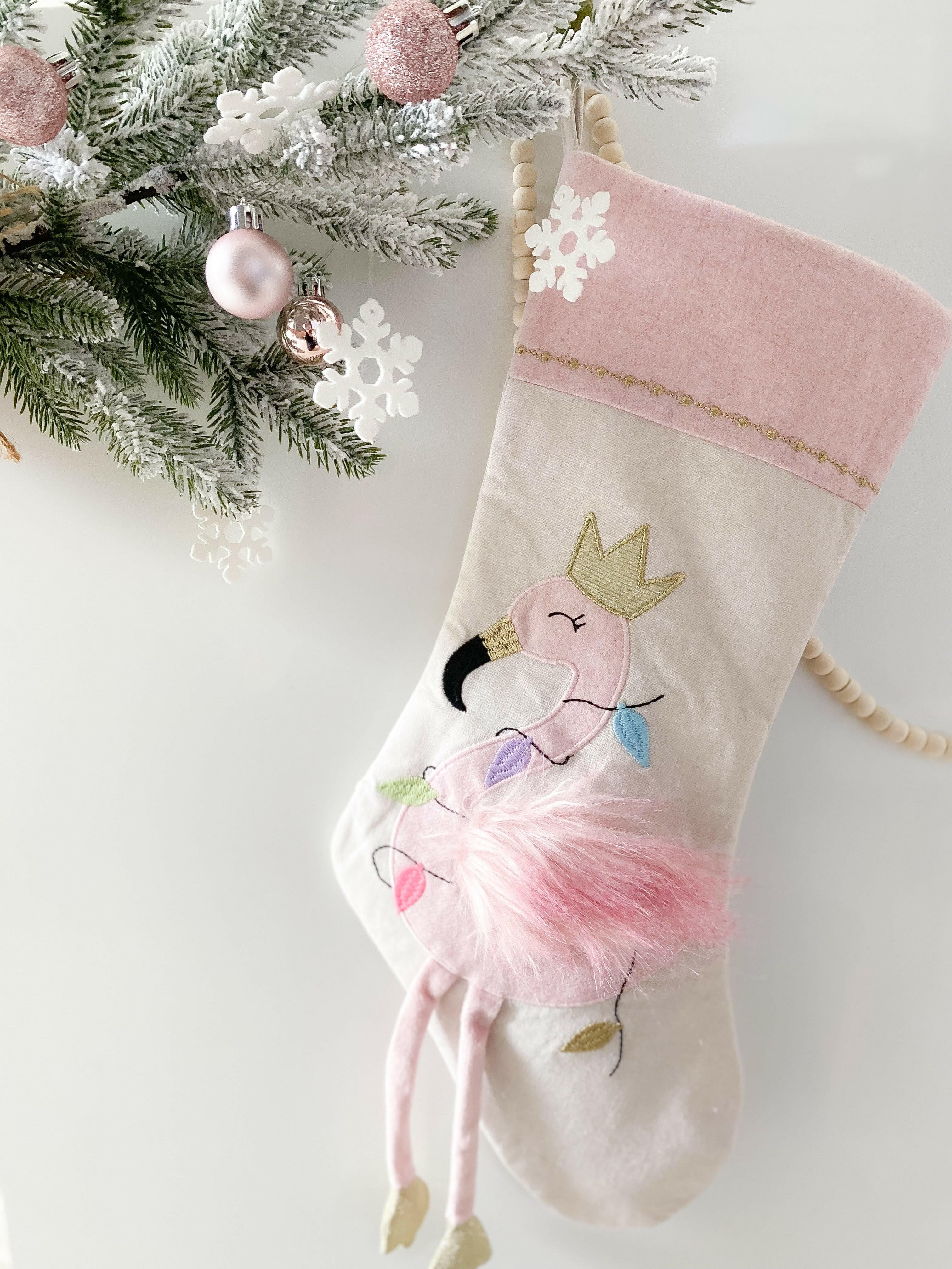 Festive Flamingo Stocking Stocking MON AMI