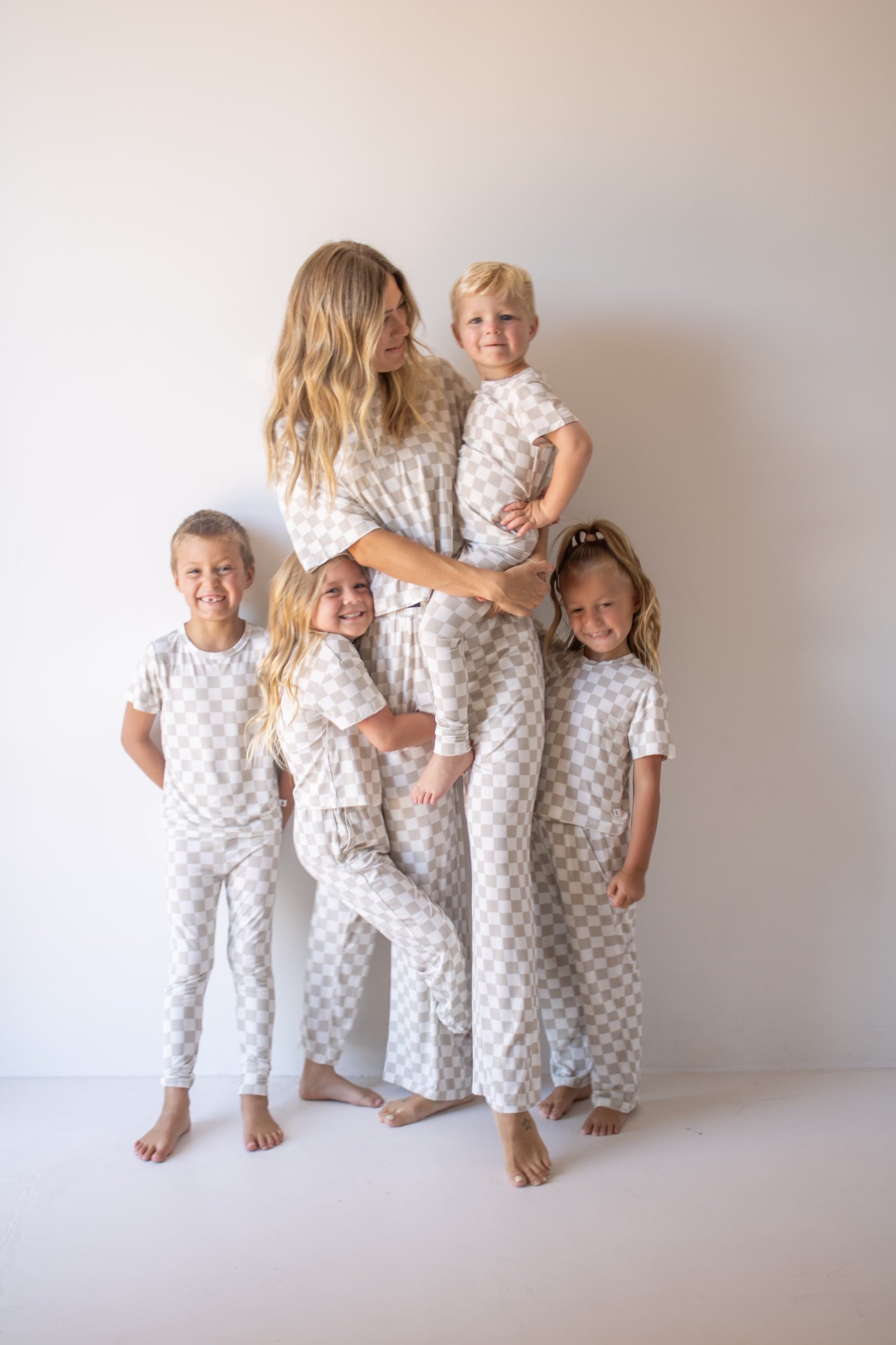 Women's Boxy Tee Lounge Set | Checkerboard