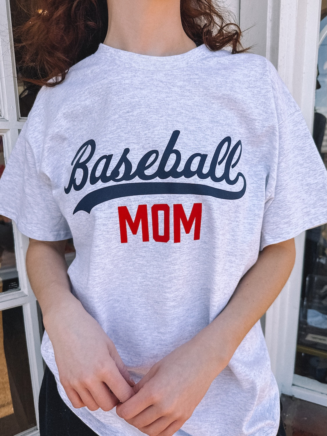 baseball mom tee - adult