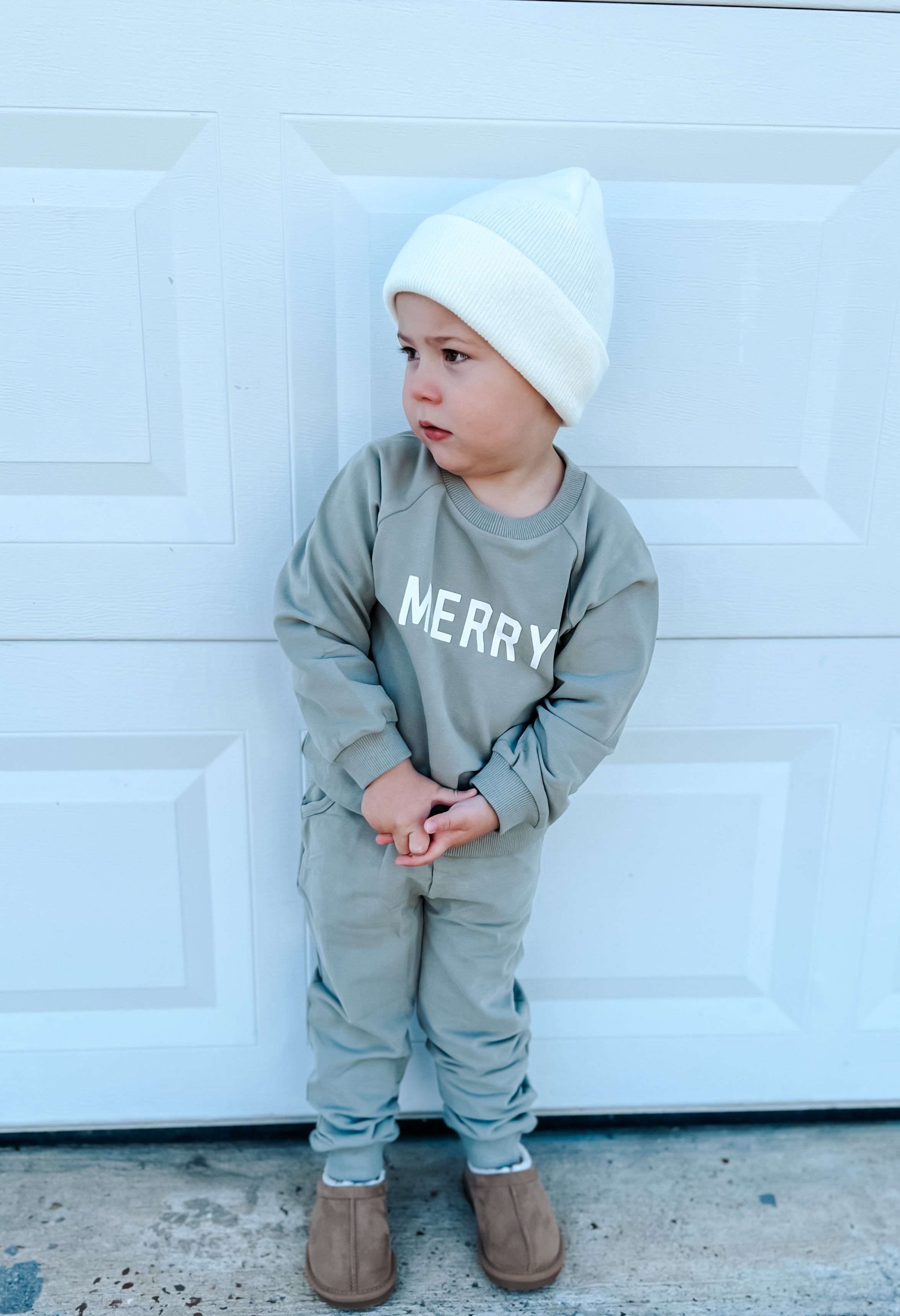Merry Organic Cotton Crewneck Sweatshirt - Green