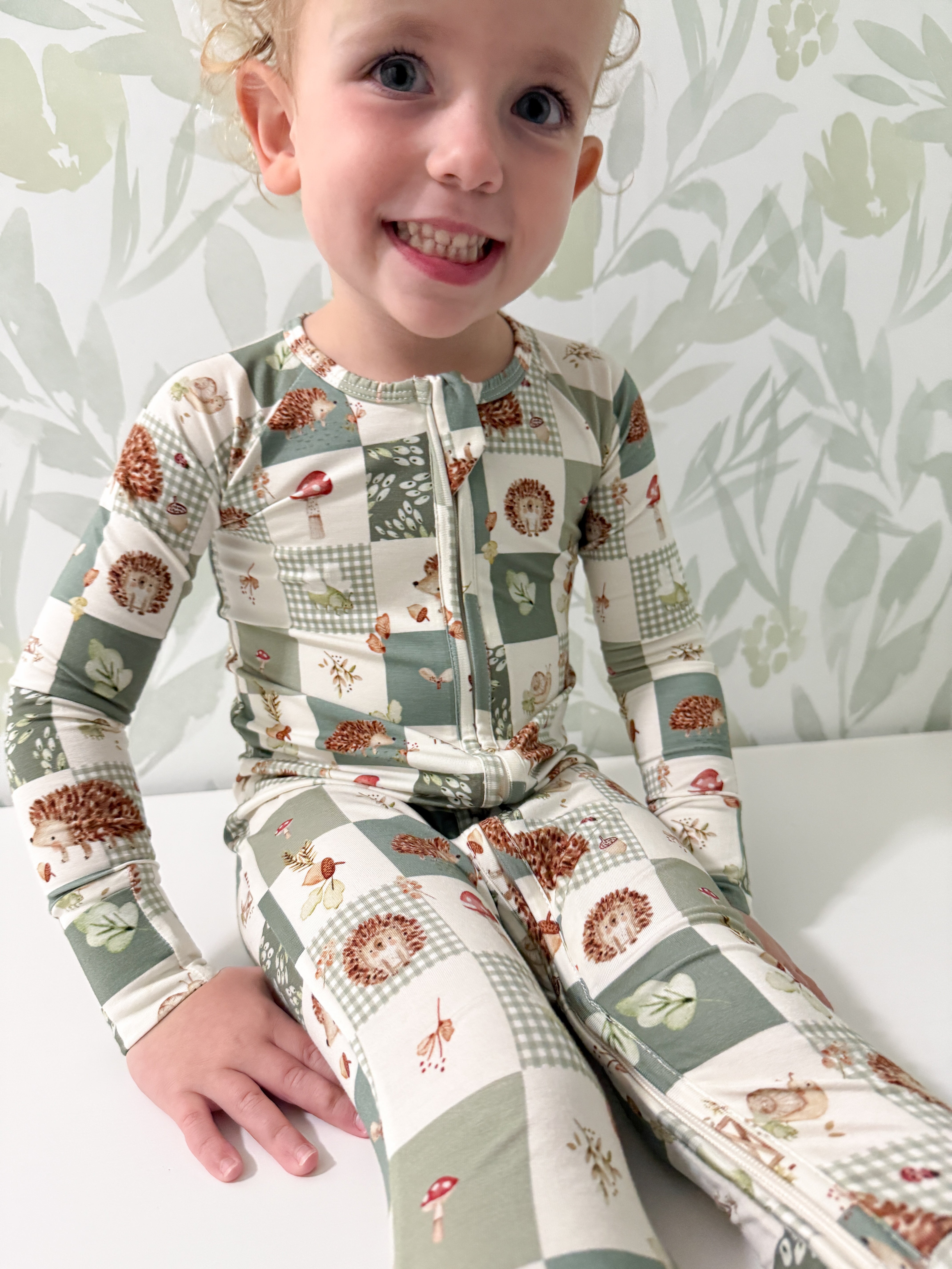 Harvest Hedgehogs Bamboo Zippy Pajamas