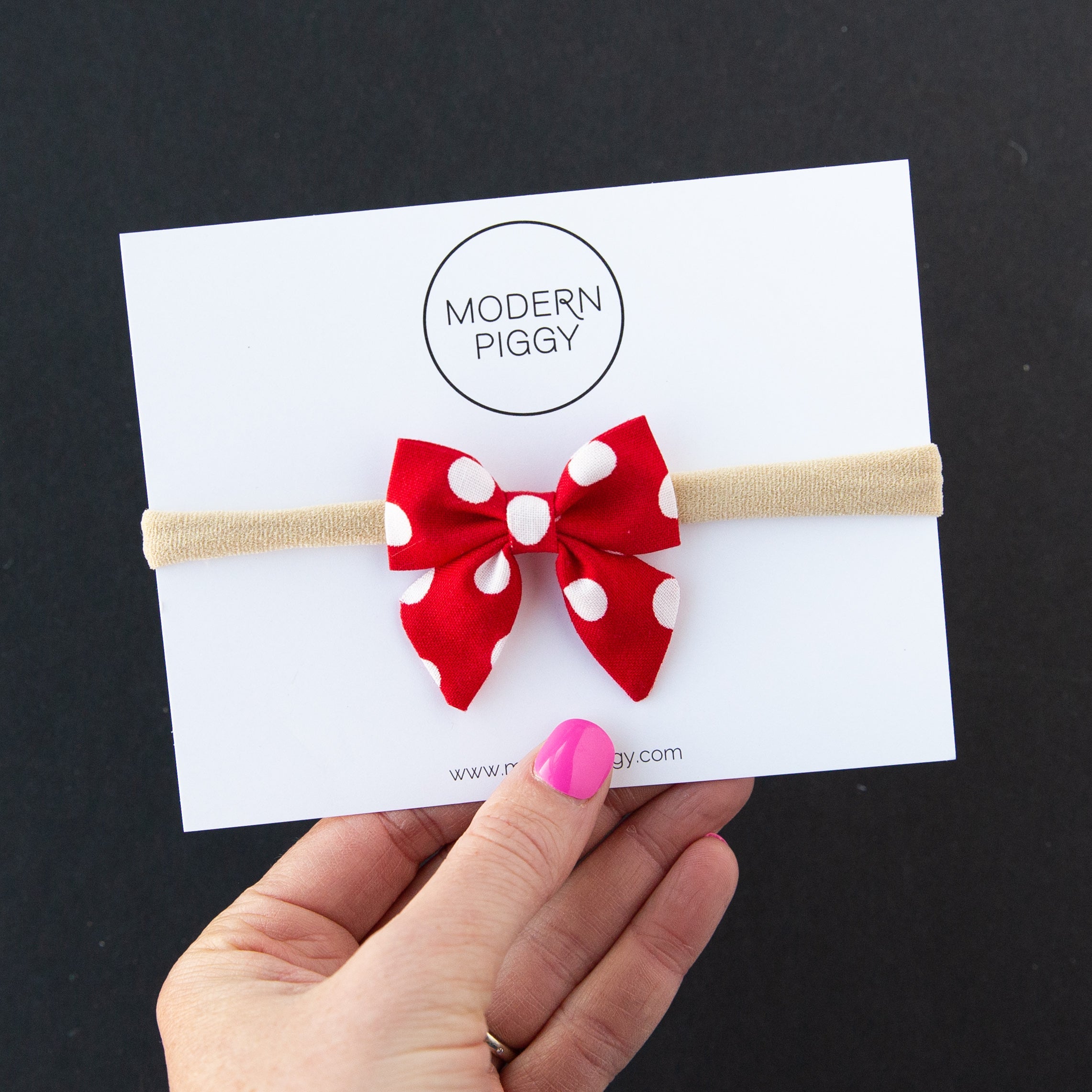 Minnie's Polka Dot | Mini Piggy Bow