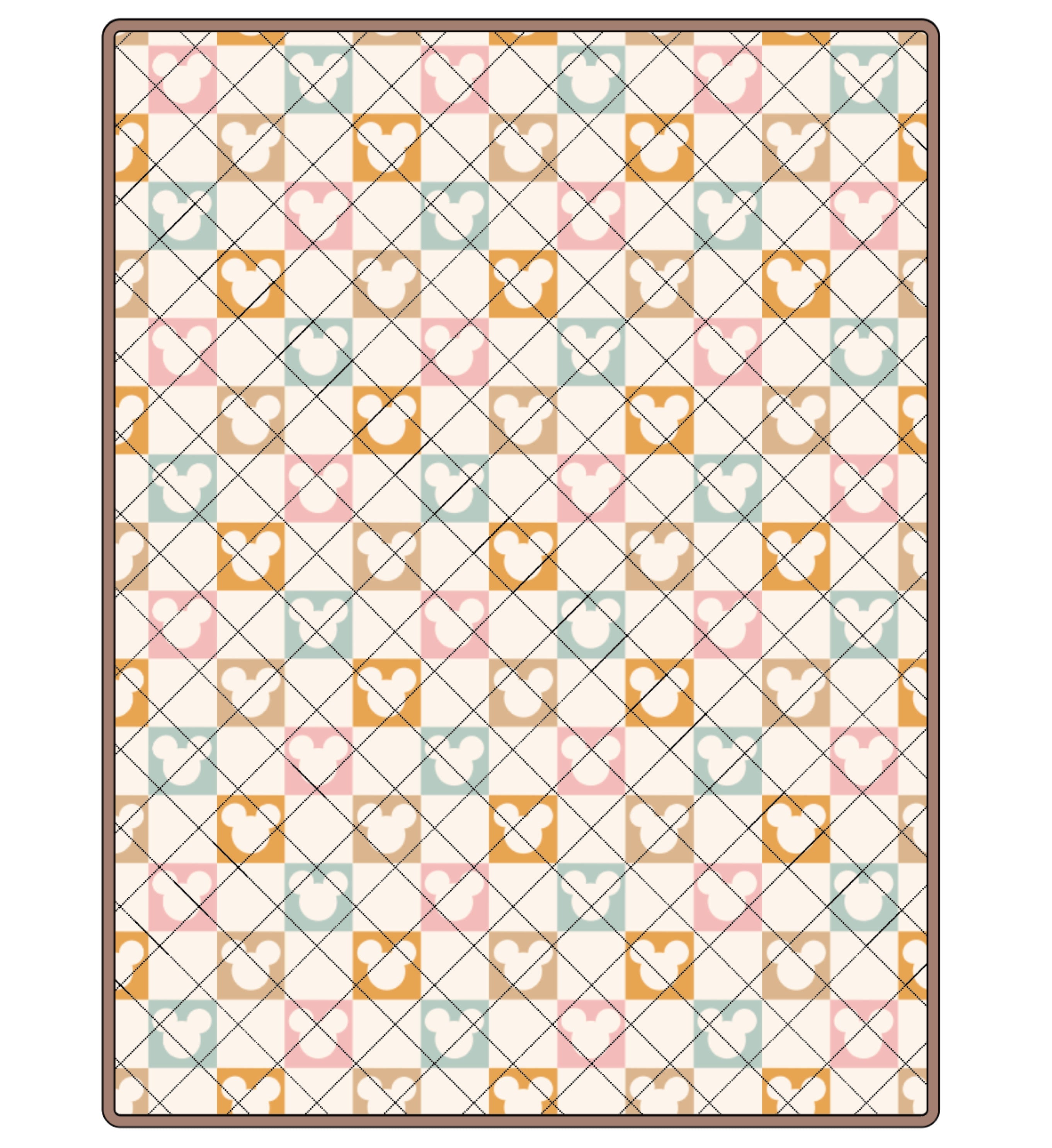 Checkered Magic Quilted Water Resistant Beach Mat