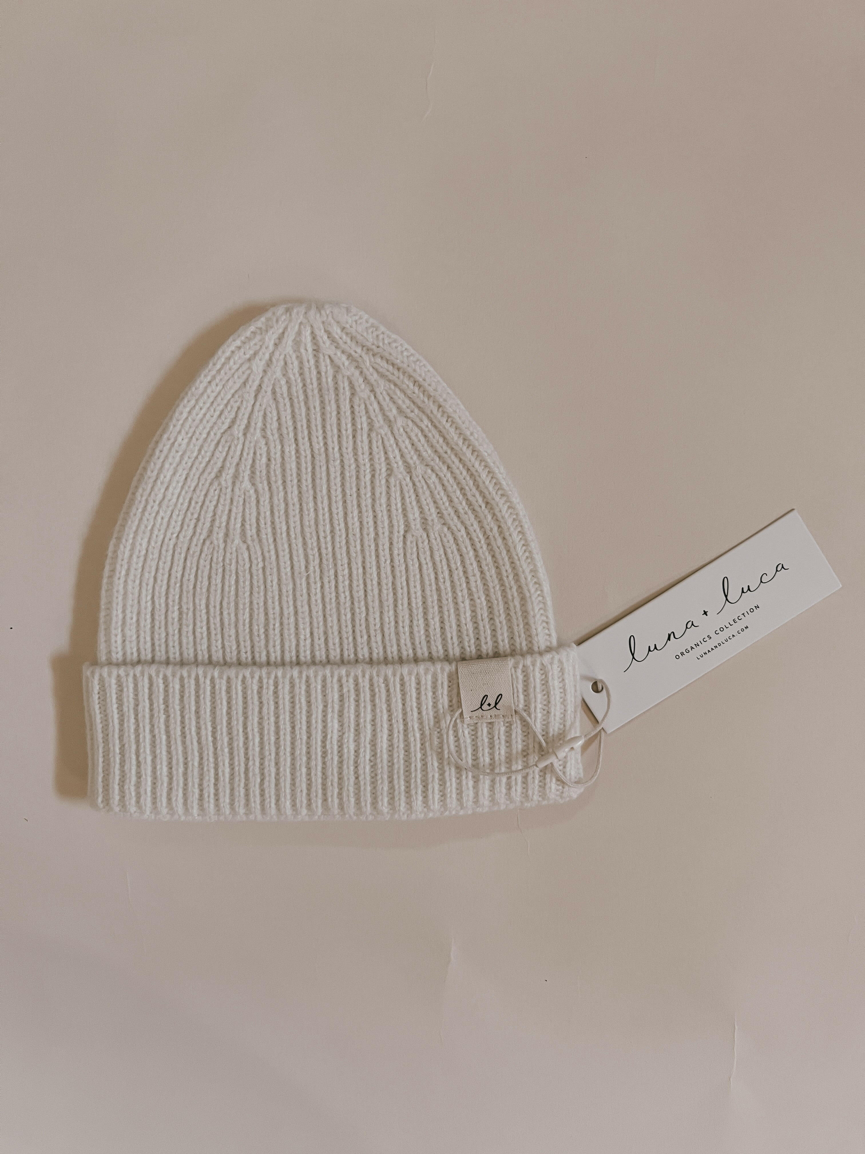 Luna + Luca Merino Wool Baby Beanie - Off-White Luna + Luca