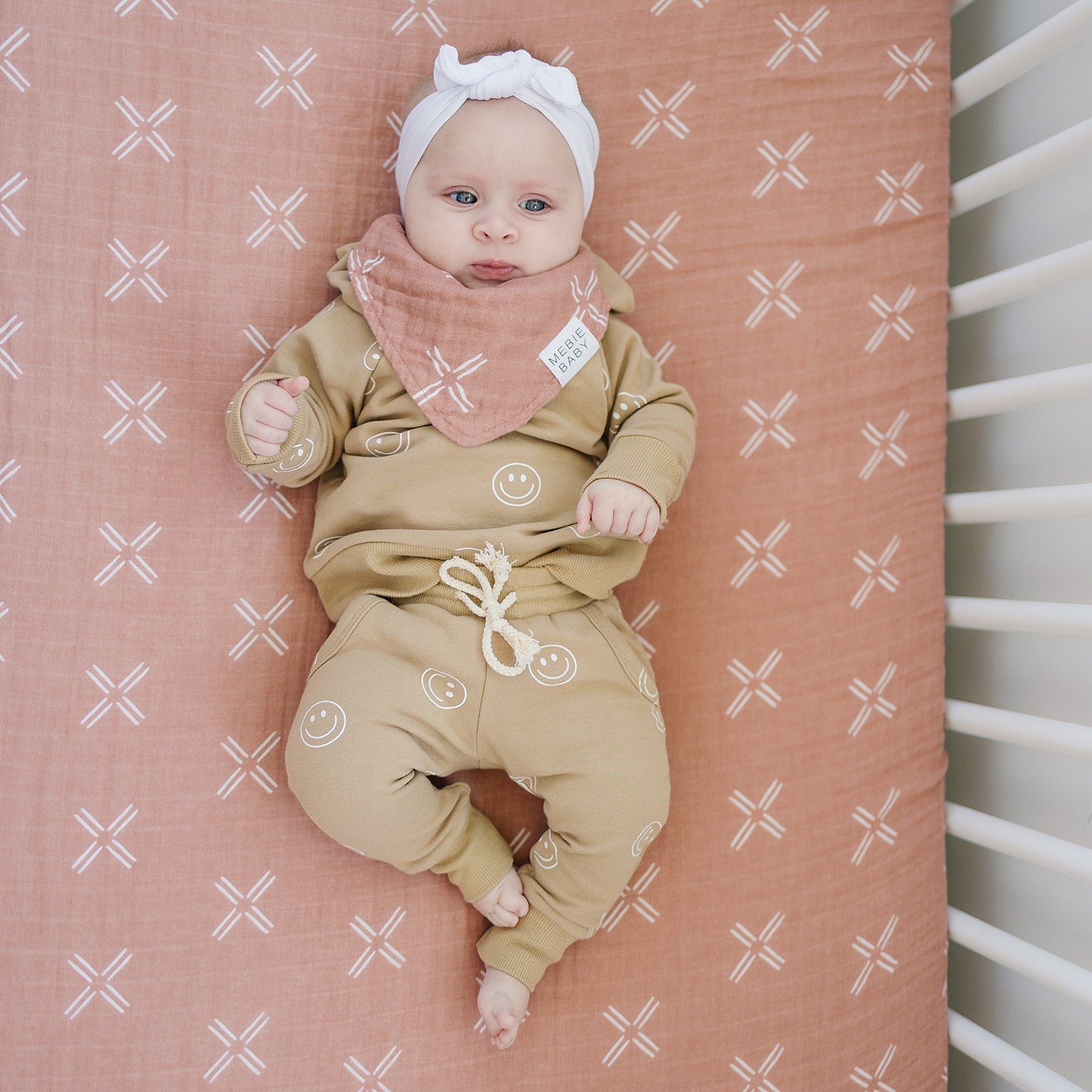 Just Peachy Muslin Bib Mebie Baby