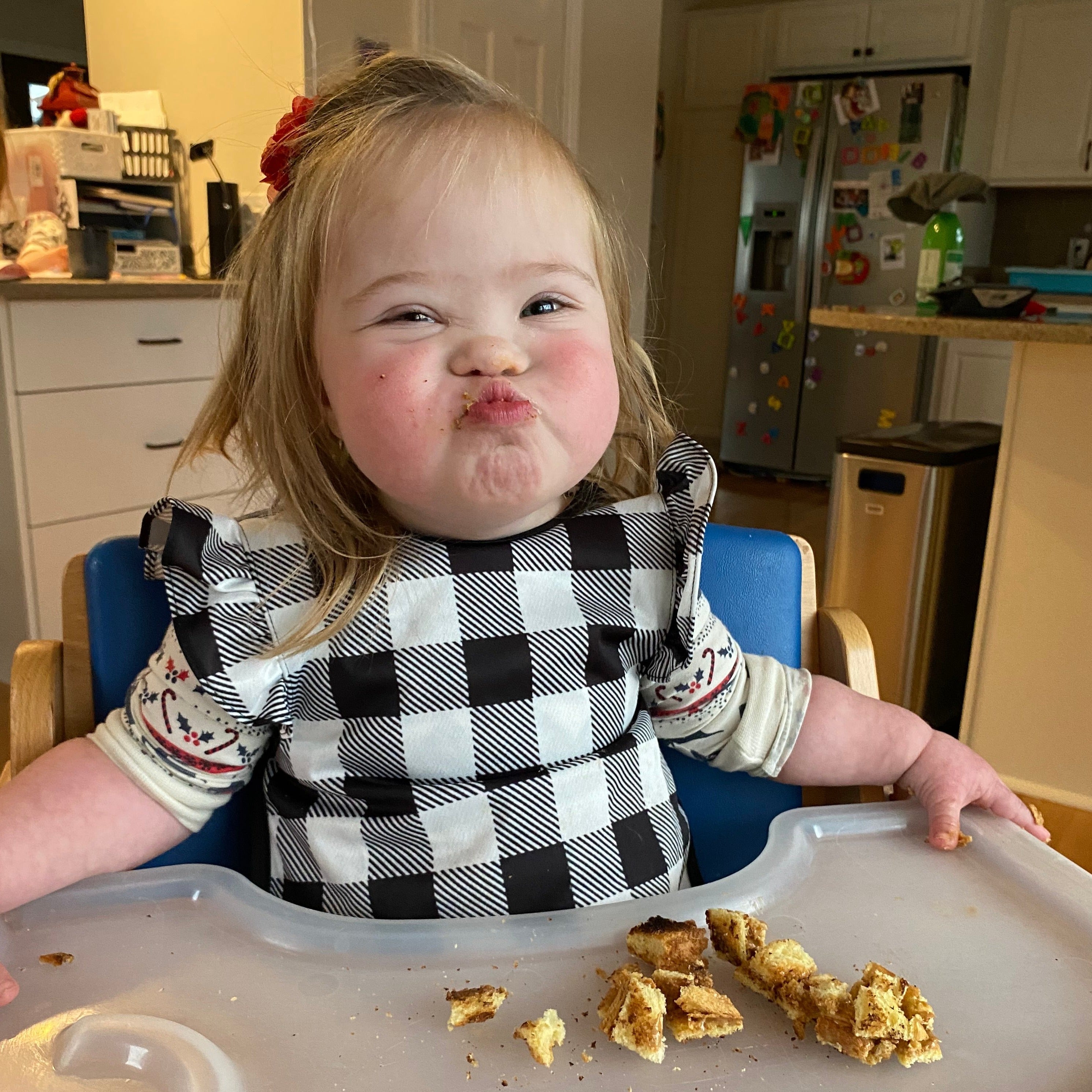 White Buffalo Plaid Flutter Bapron BapronBaby