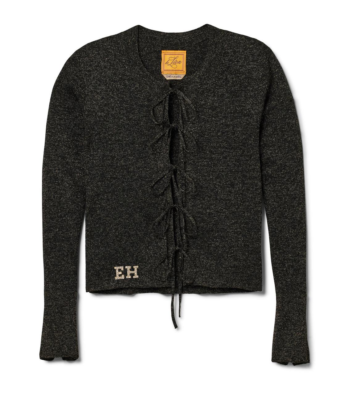 Villa Tie Front Knit Top - Stargaze