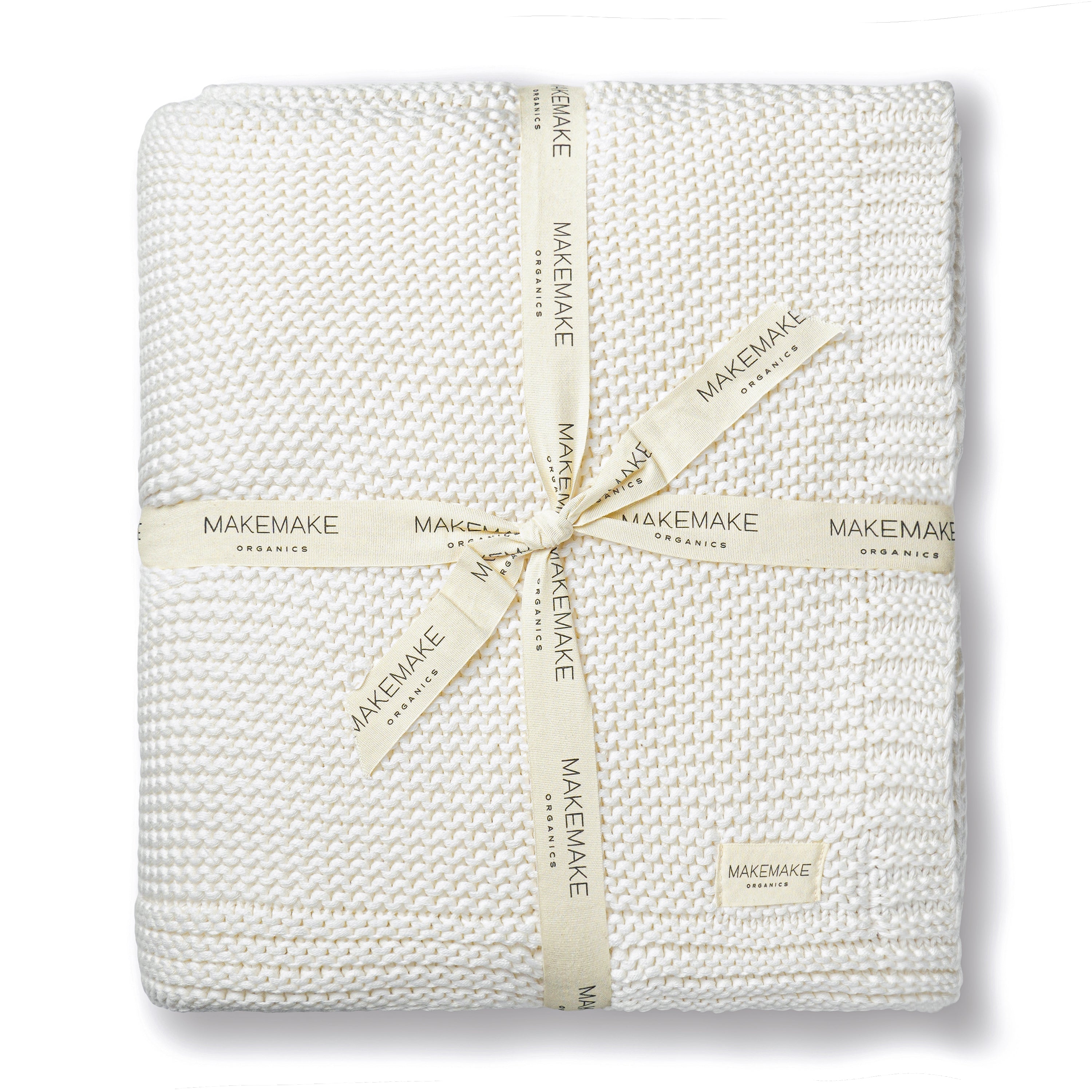 Organic Knit Throw Blanket - Ivory