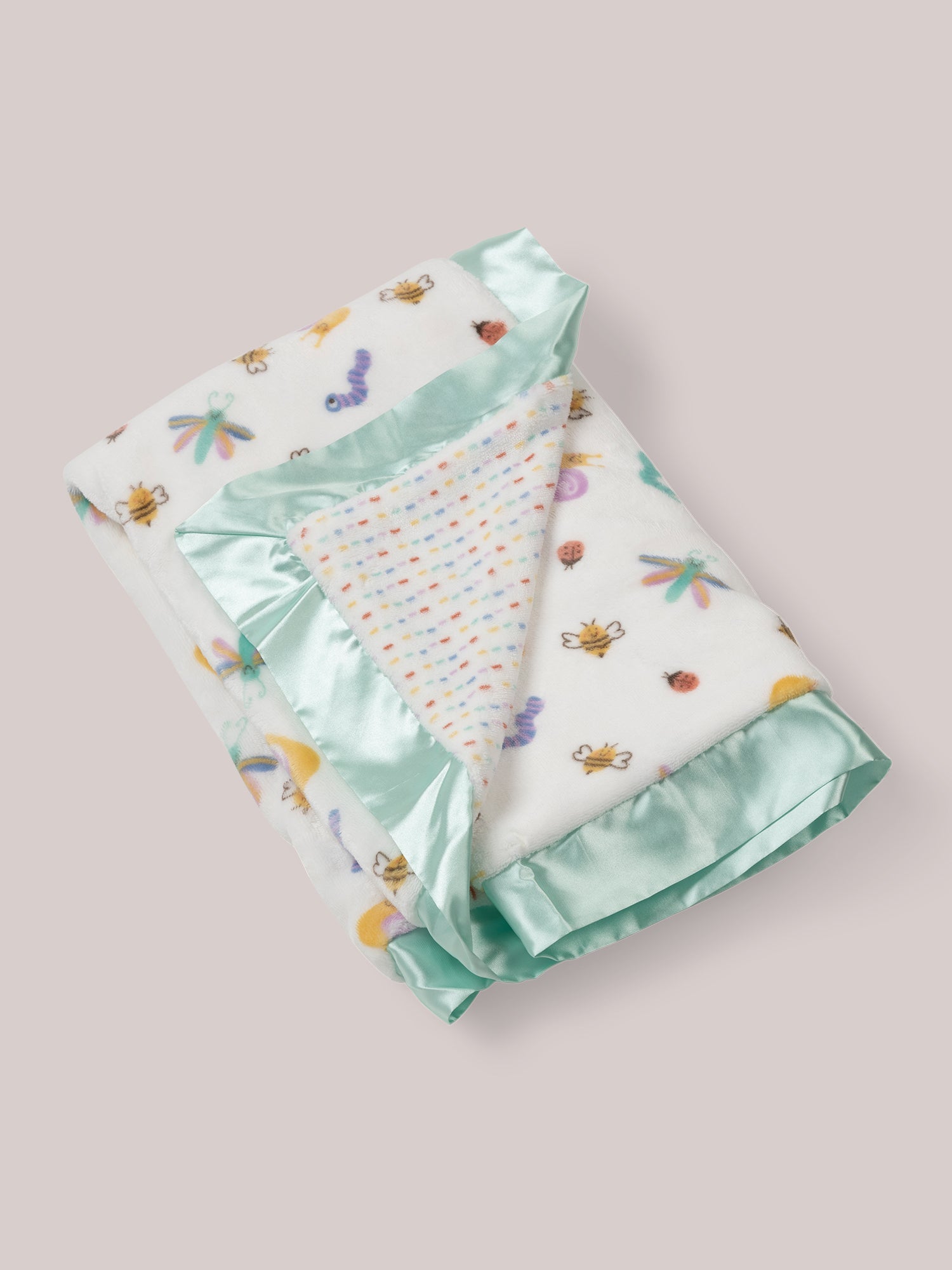 Ultra-Soft Thick Reversible Baby Blanket - Love Bug