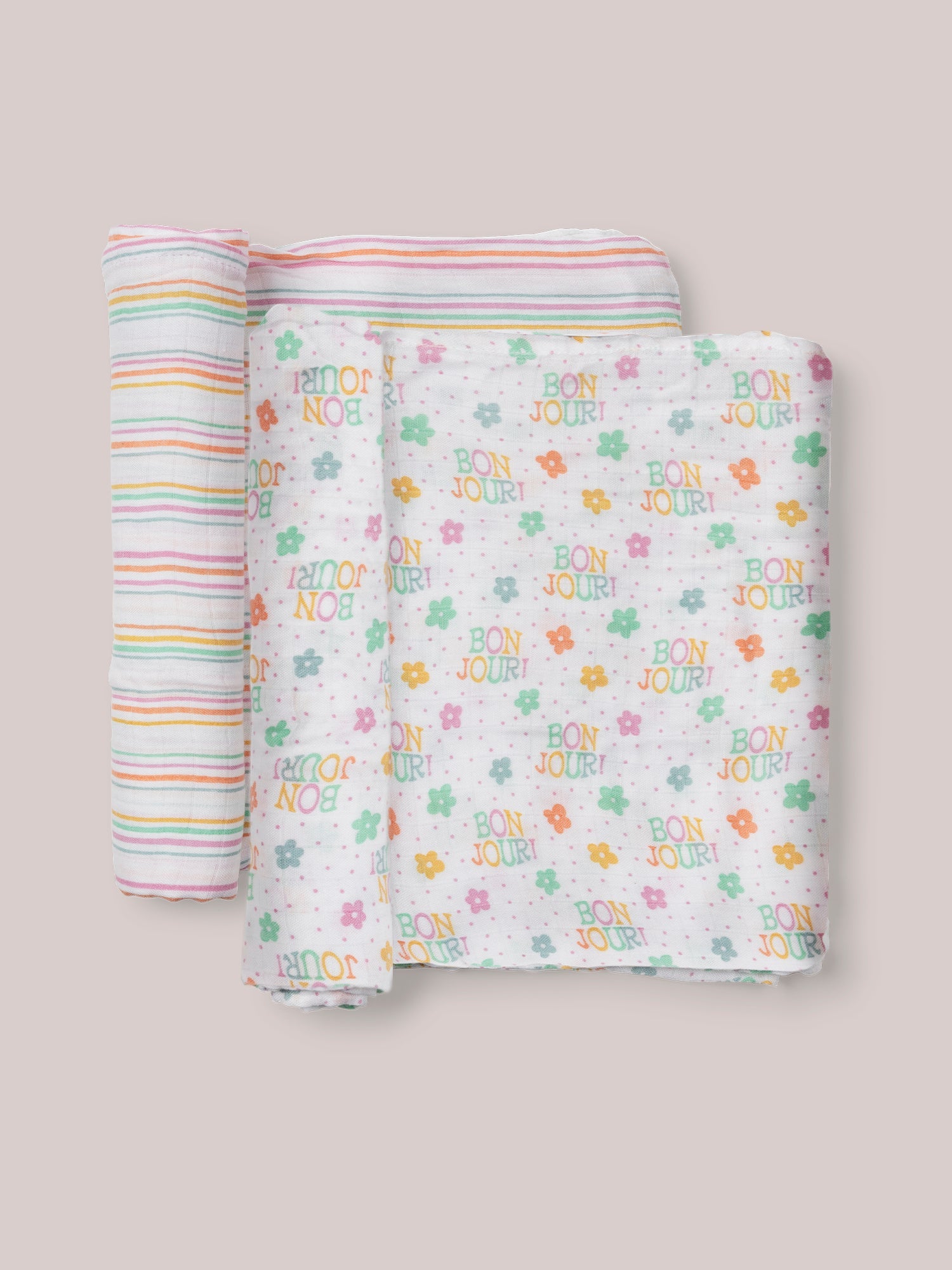 2-Pack Square Swaddle Blanket Set - Bonjour Bébé