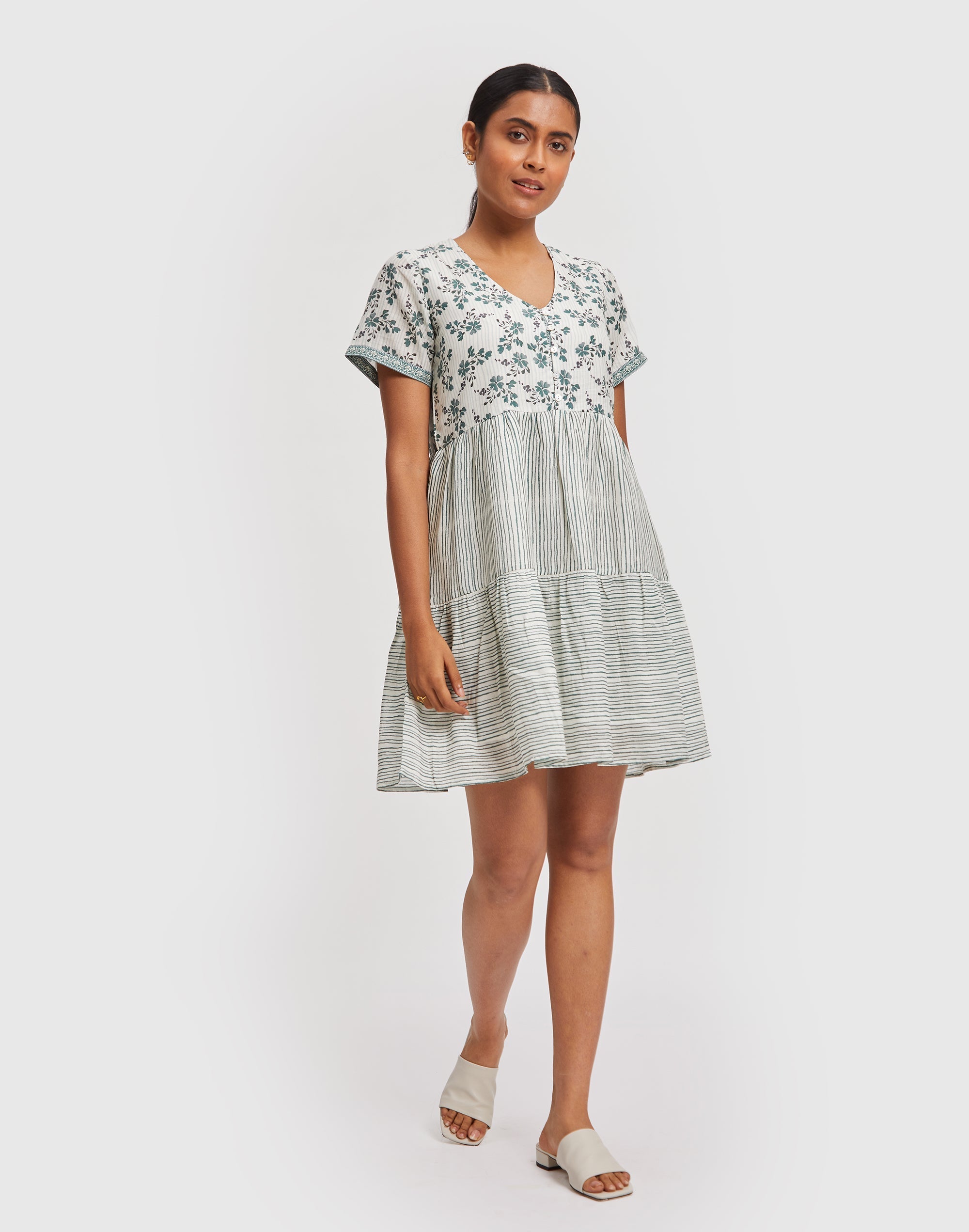 Short Tiered Dress - Through the Grapevine
