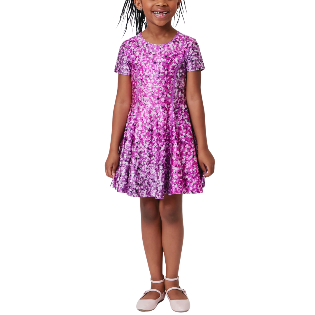 Star Confetti Foil Skater Dress