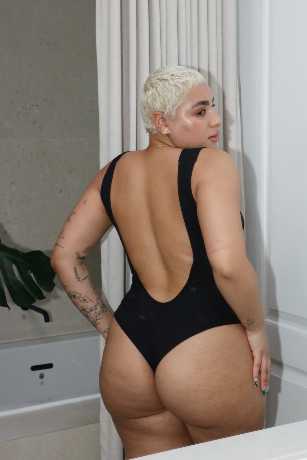 Backless Thong Bodysuit - Black
