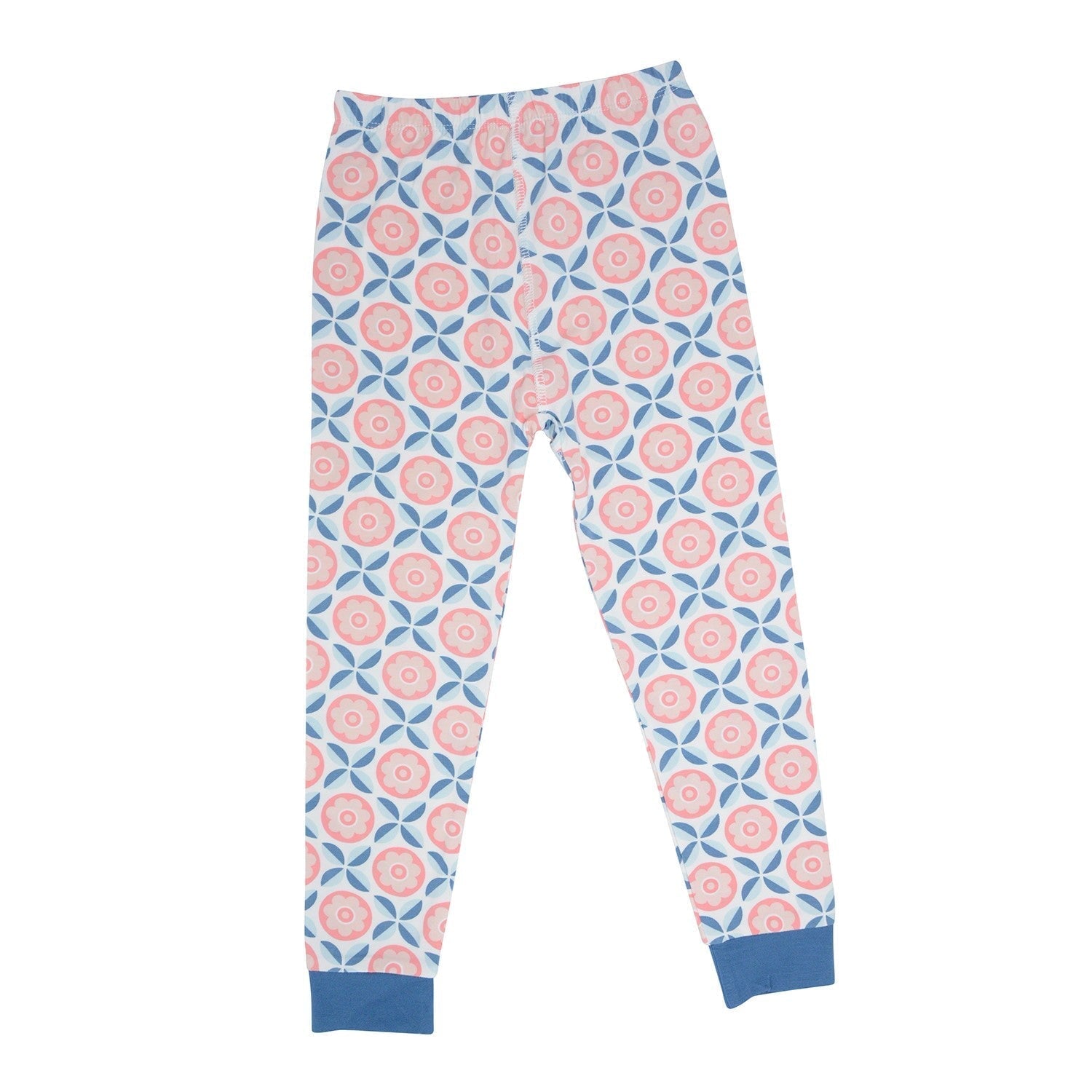 Big Kid PJ S/S - Geo Flower Pink