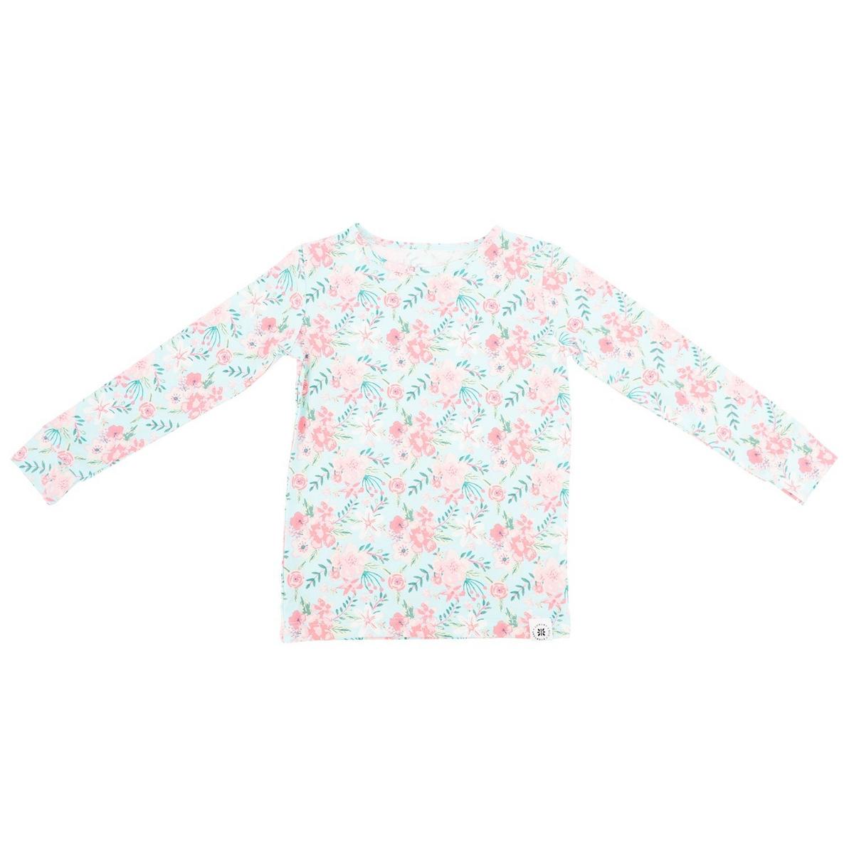 Big Kid Pajama - Aqua Floral