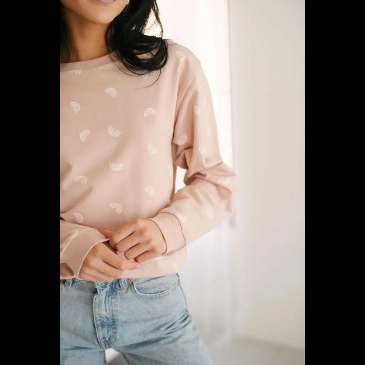 Ditsy Rainbow Organic Cotton Sweatshirt