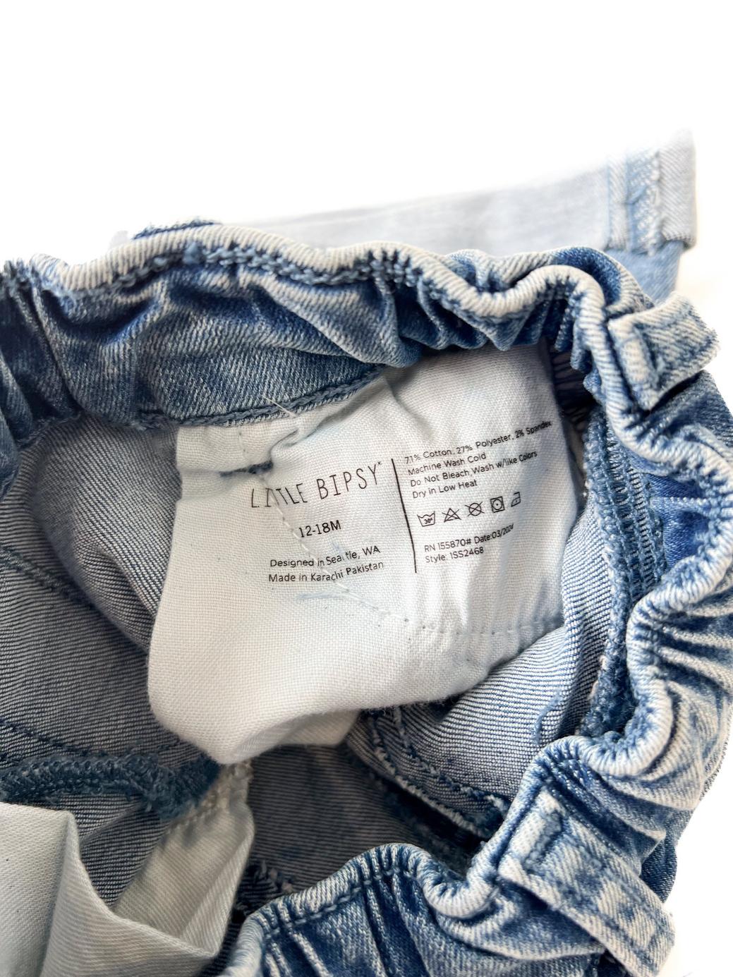 Boys Rolled Denim Short - Blue Wash