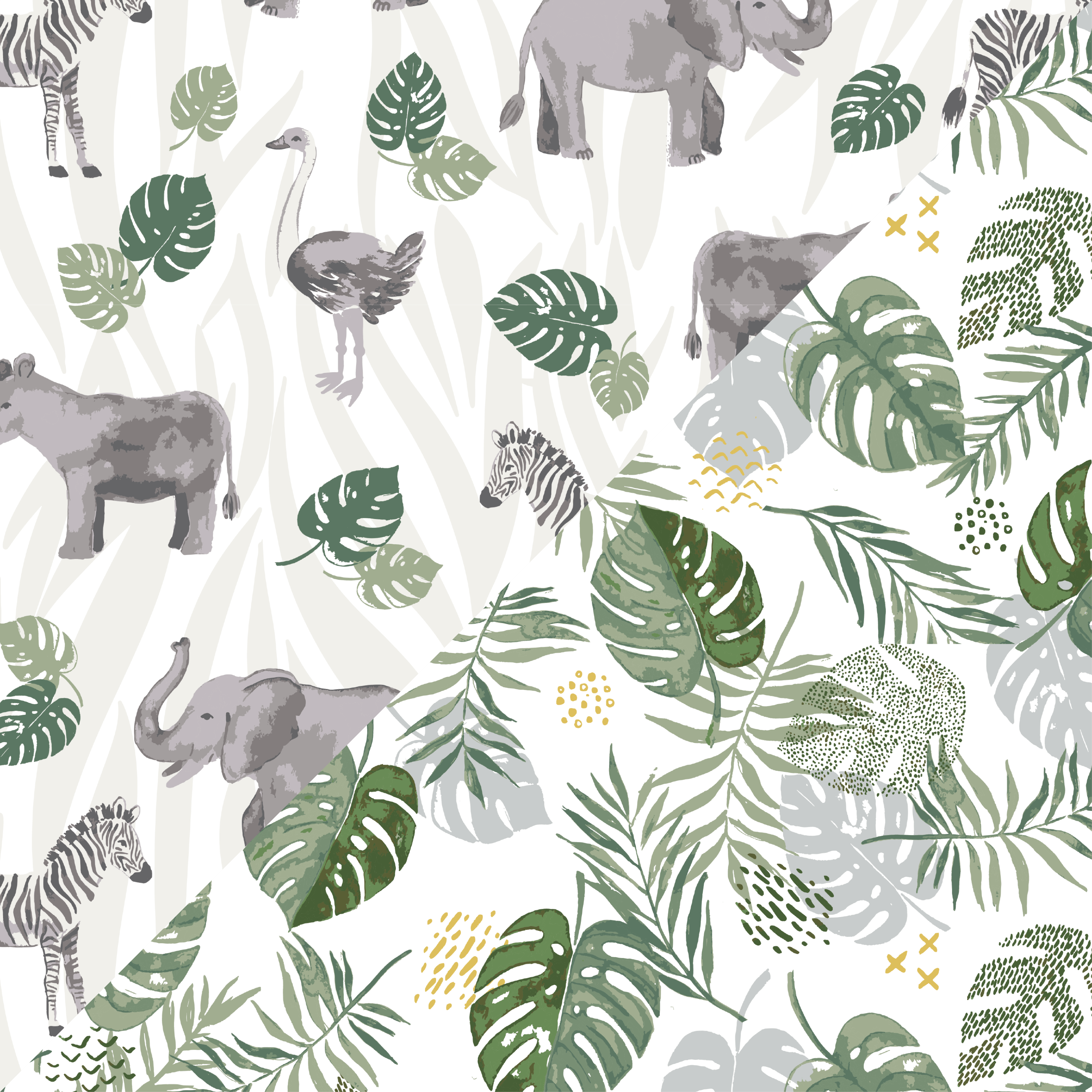 Jungle + Rainforest Classic Muslin Super Snuggle Blanket Super Snuggle Blanket Bebe au Lait