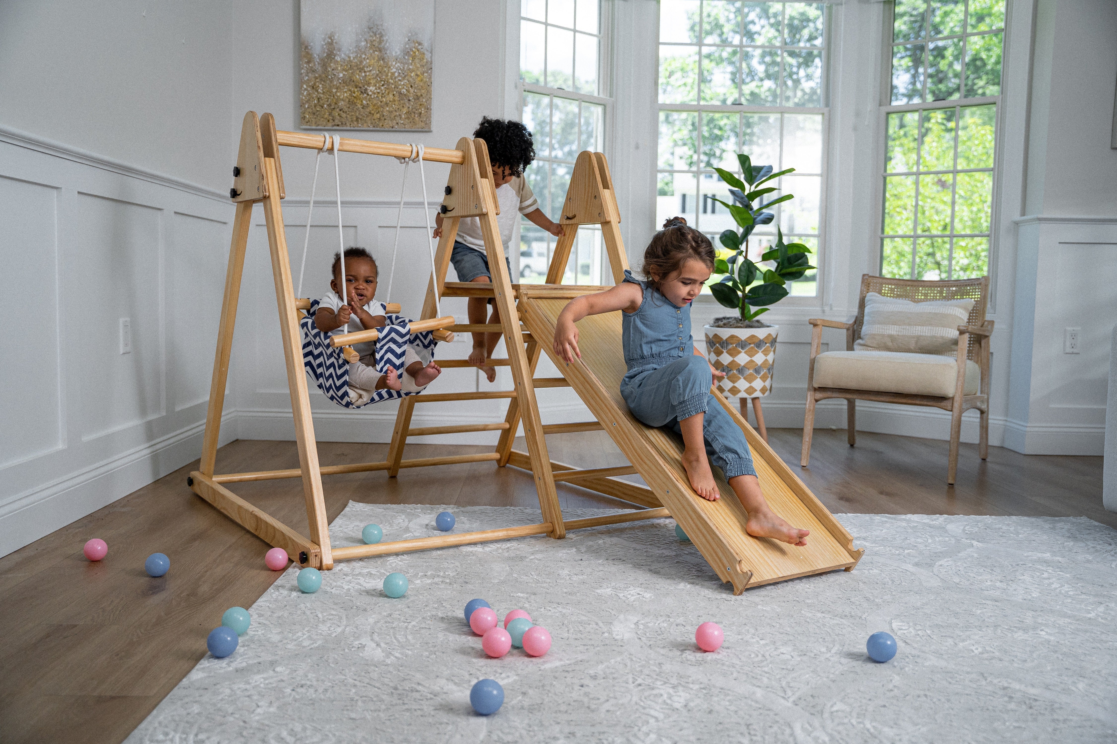 Juniper - Real Wood Folding Playset Indoor Avenlur.com