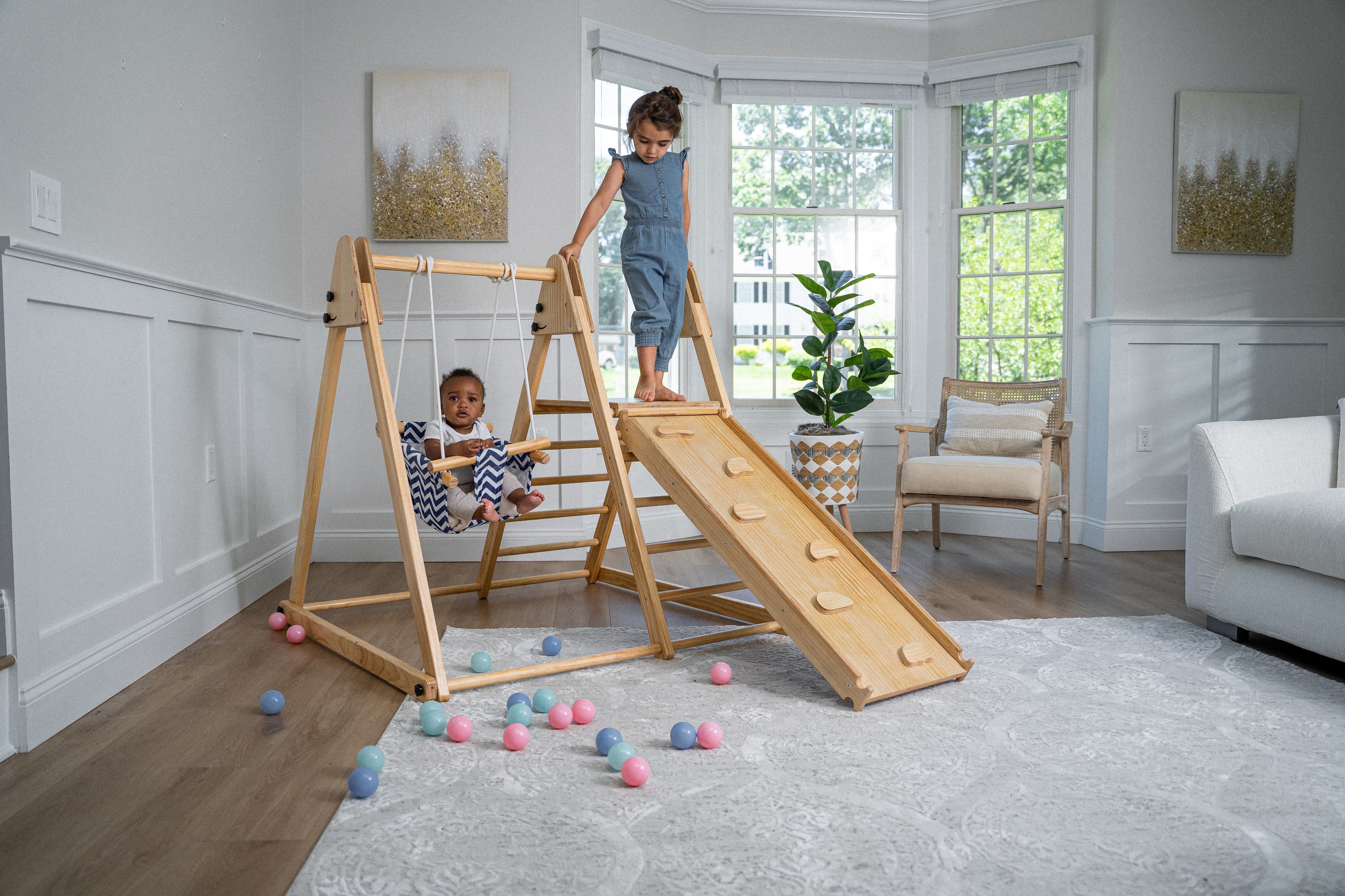 Juniper - Real Wood Folding Playset Indoor Avenlur.com