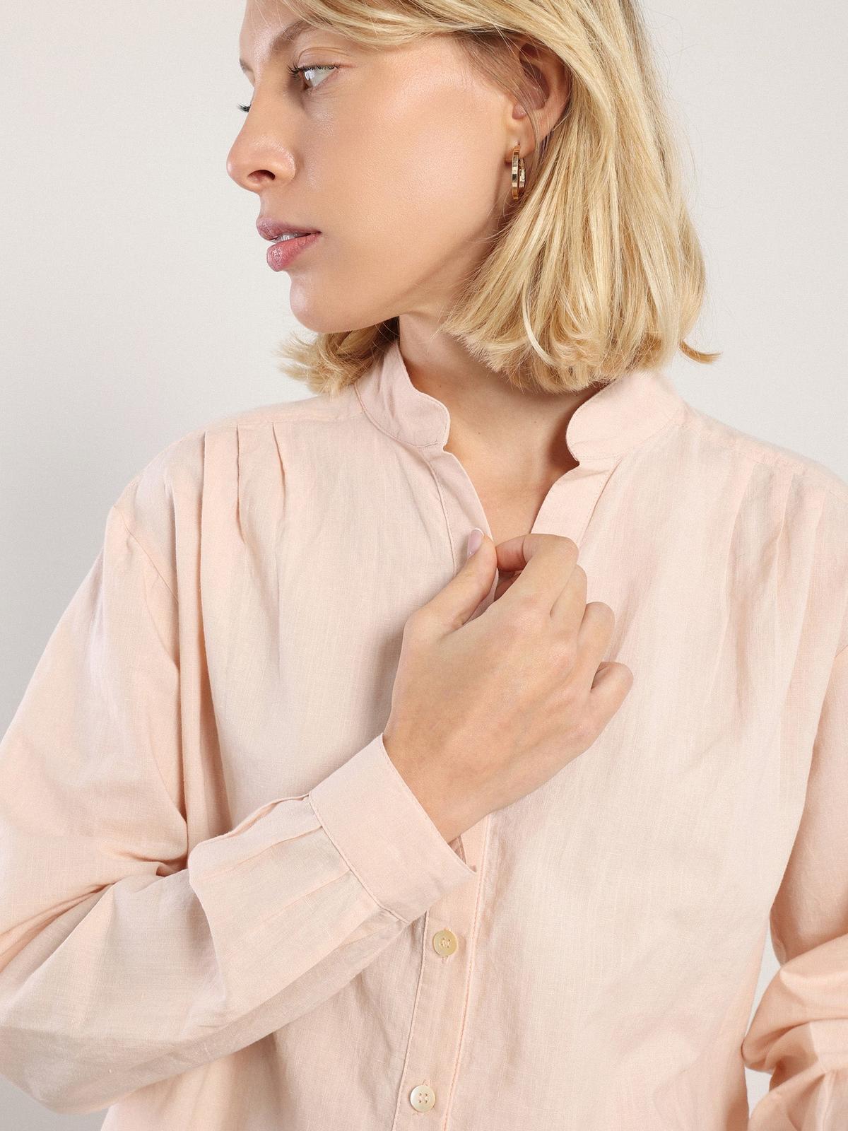 Akhen Button Up - Pale Rose