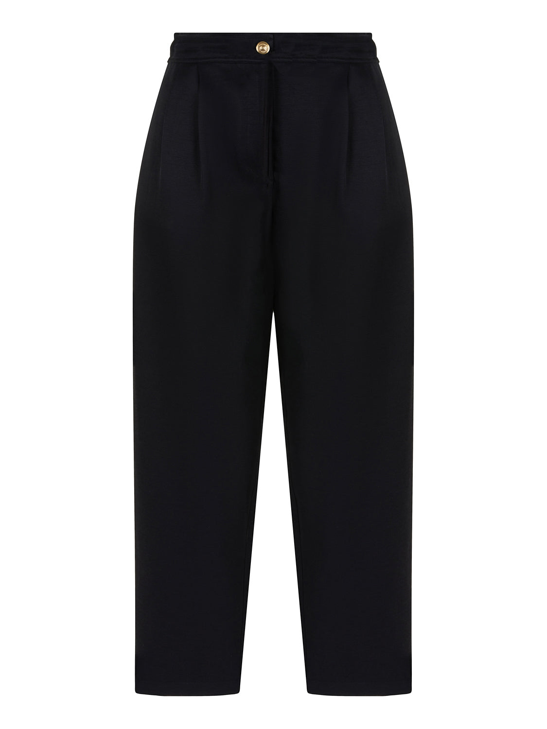 High-Waisted Carrot Pants - Dark Navy