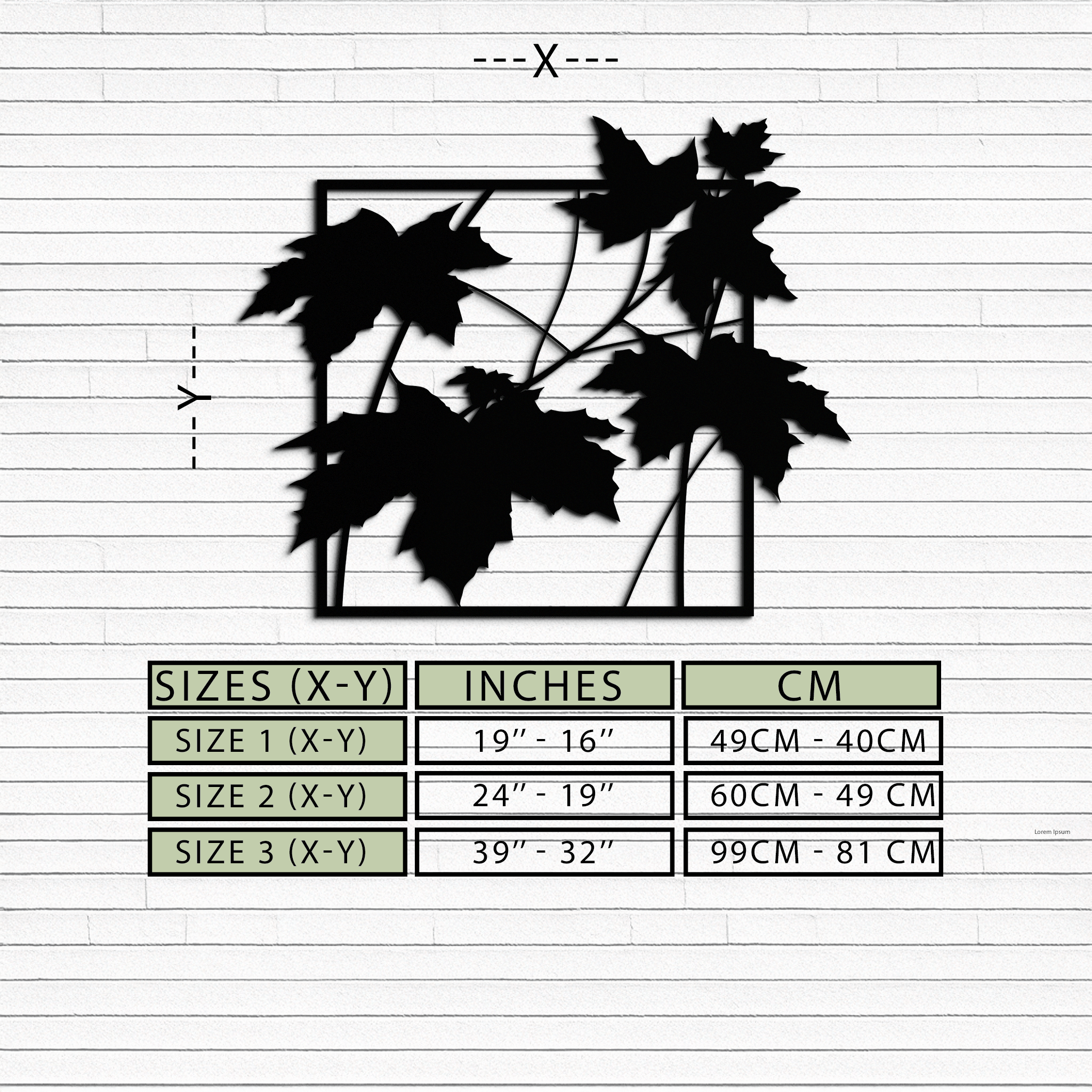 Maple Leaf Metal Wall Art - Steel Wall Decor for Home and Office - KAF012