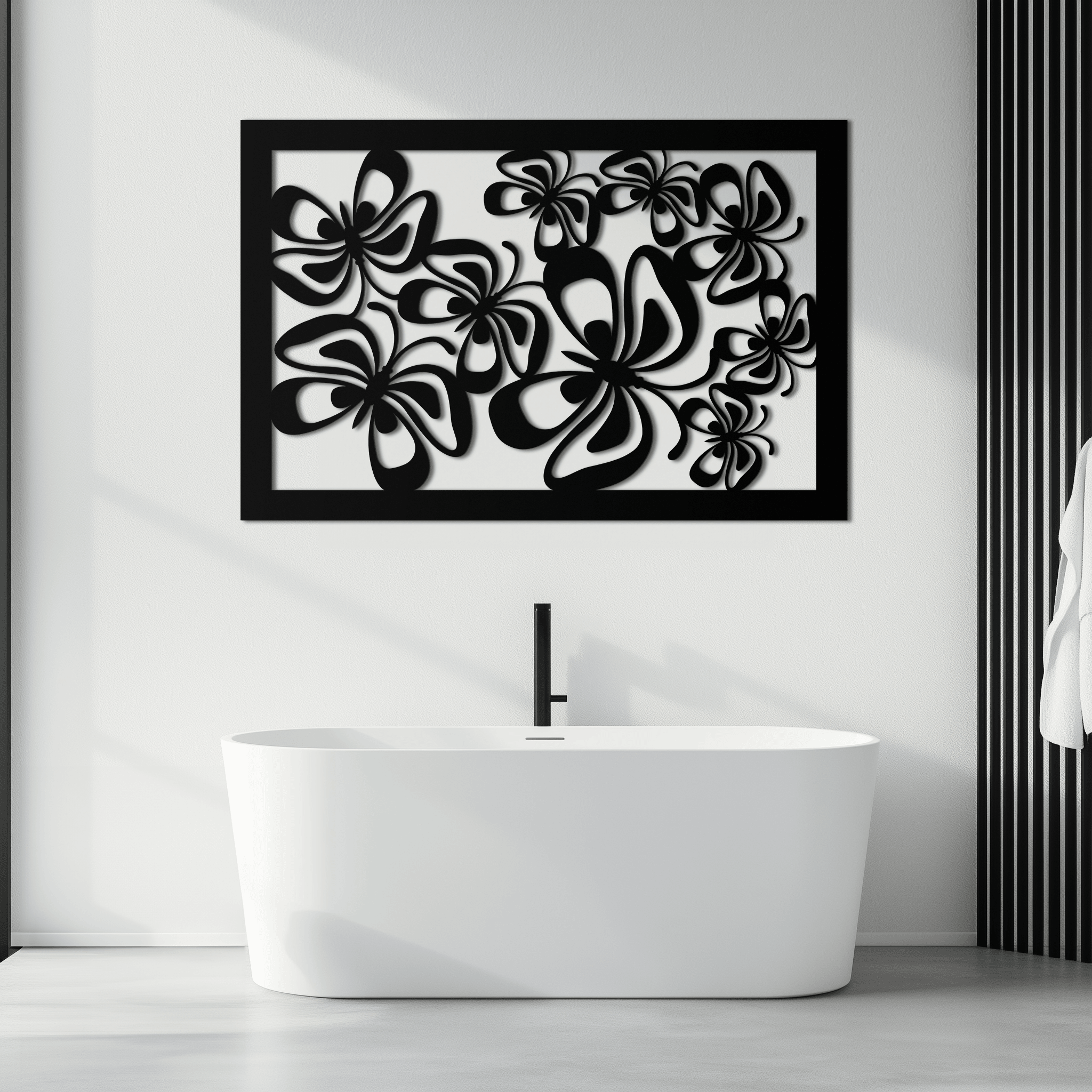 Floral Burst Metal Wall Art - Steel Wall Decor for Home and Office - KAF016