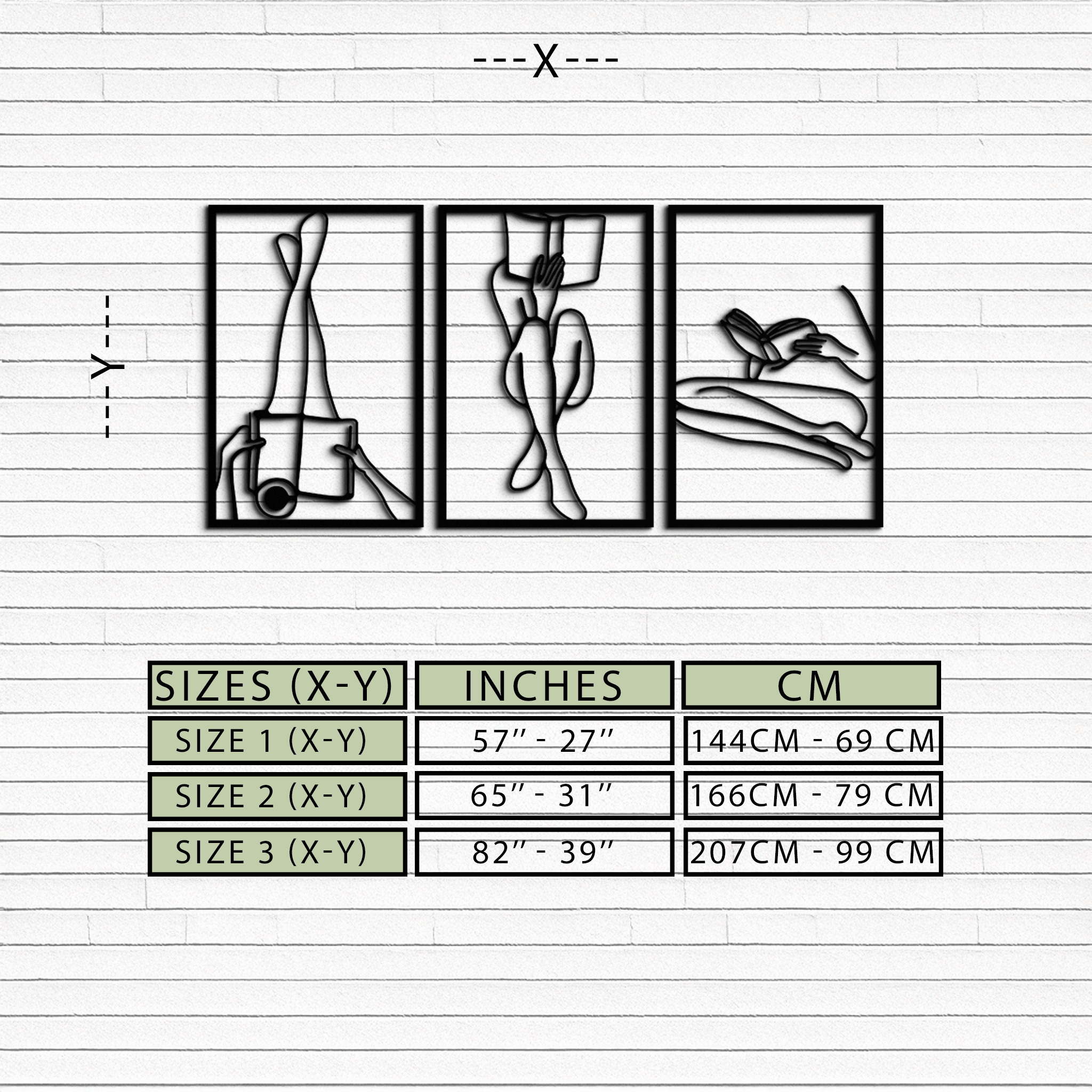 Reading Woman Metal Wall Art - Modern Minimalist Steel Wall Decor - KAF026