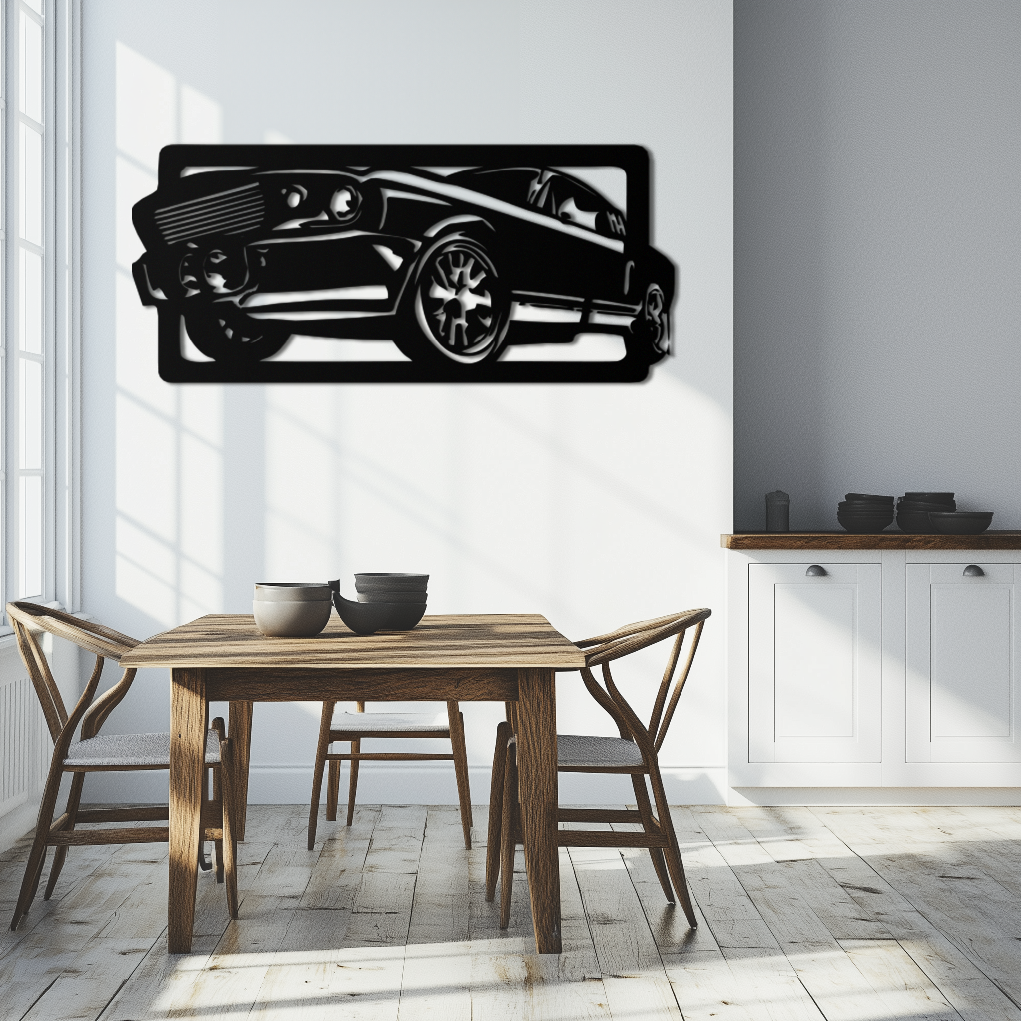 Classic Muscle Car Metal Wall Art - Vintage Automotive Decor - KAF061