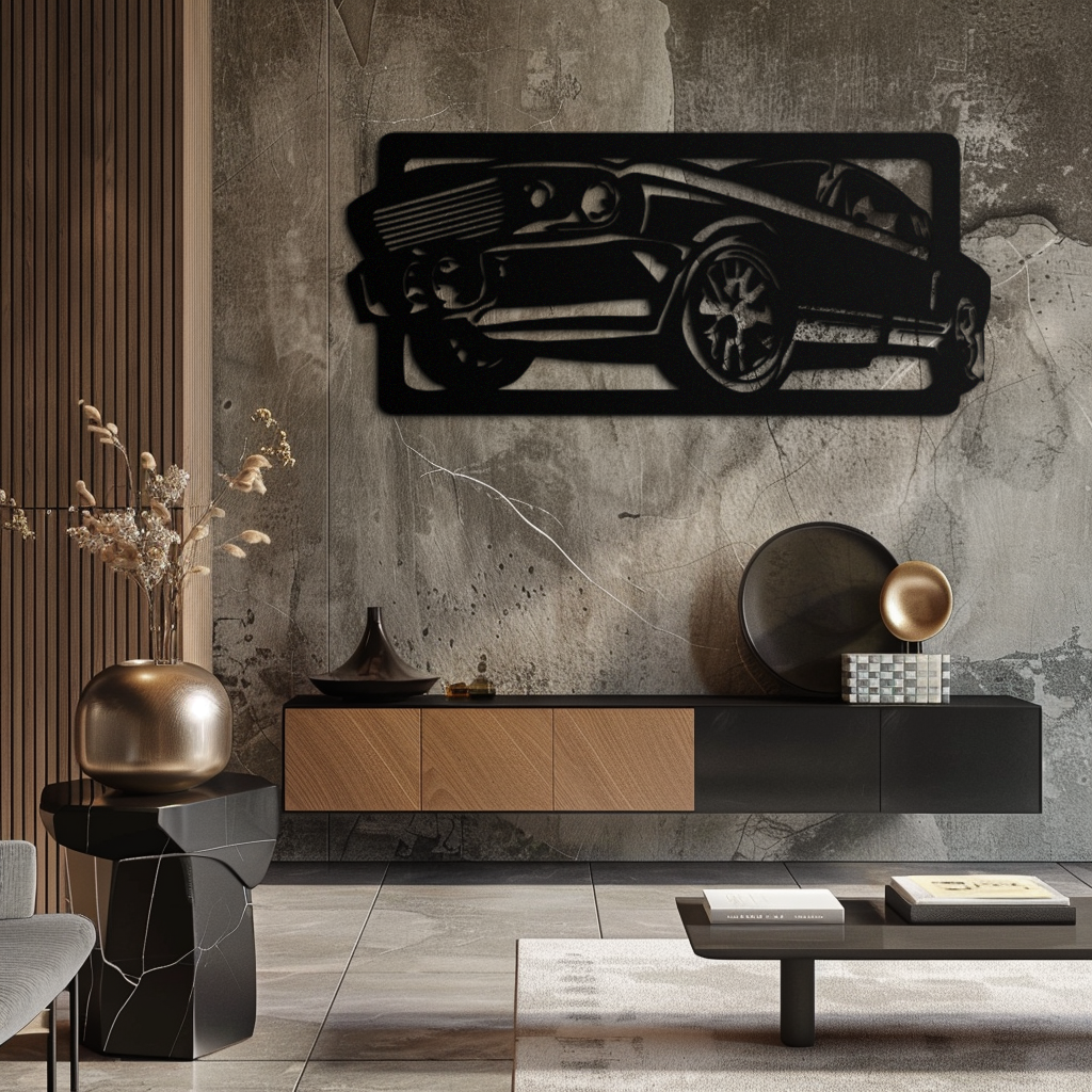 Classic Muscle Car Metal Wall Art - Vintage Automotive Decor - KAF061