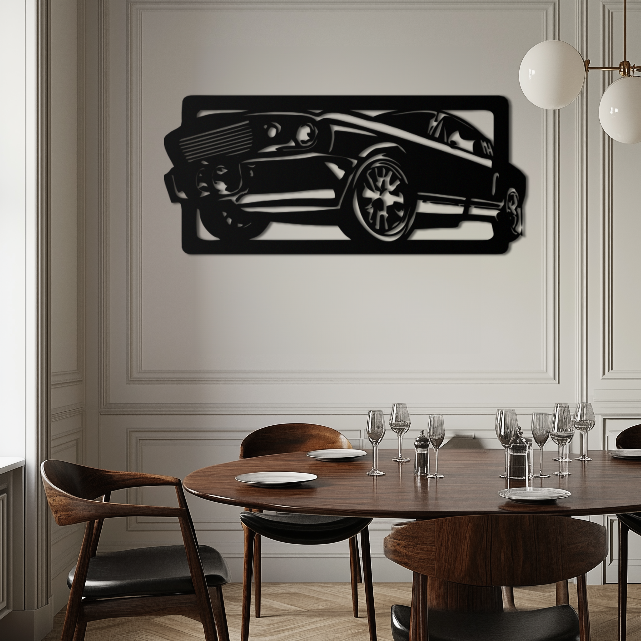 Classic Muscle Car Metal Wall Art - Vintage Automotive Decor - KAF061