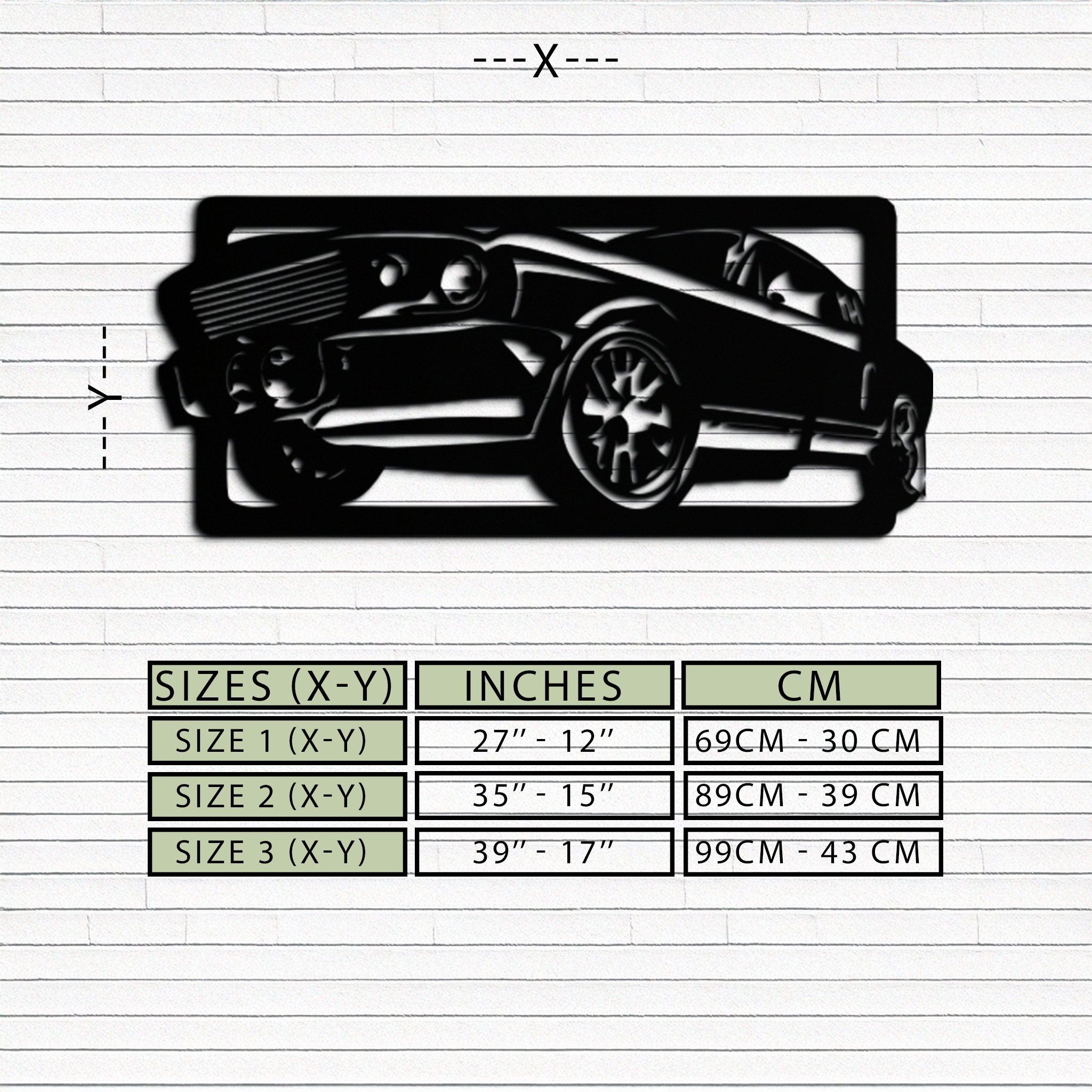 Classic Muscle Car Metal Wall Art - Vintage Automotive Decor - KAF061