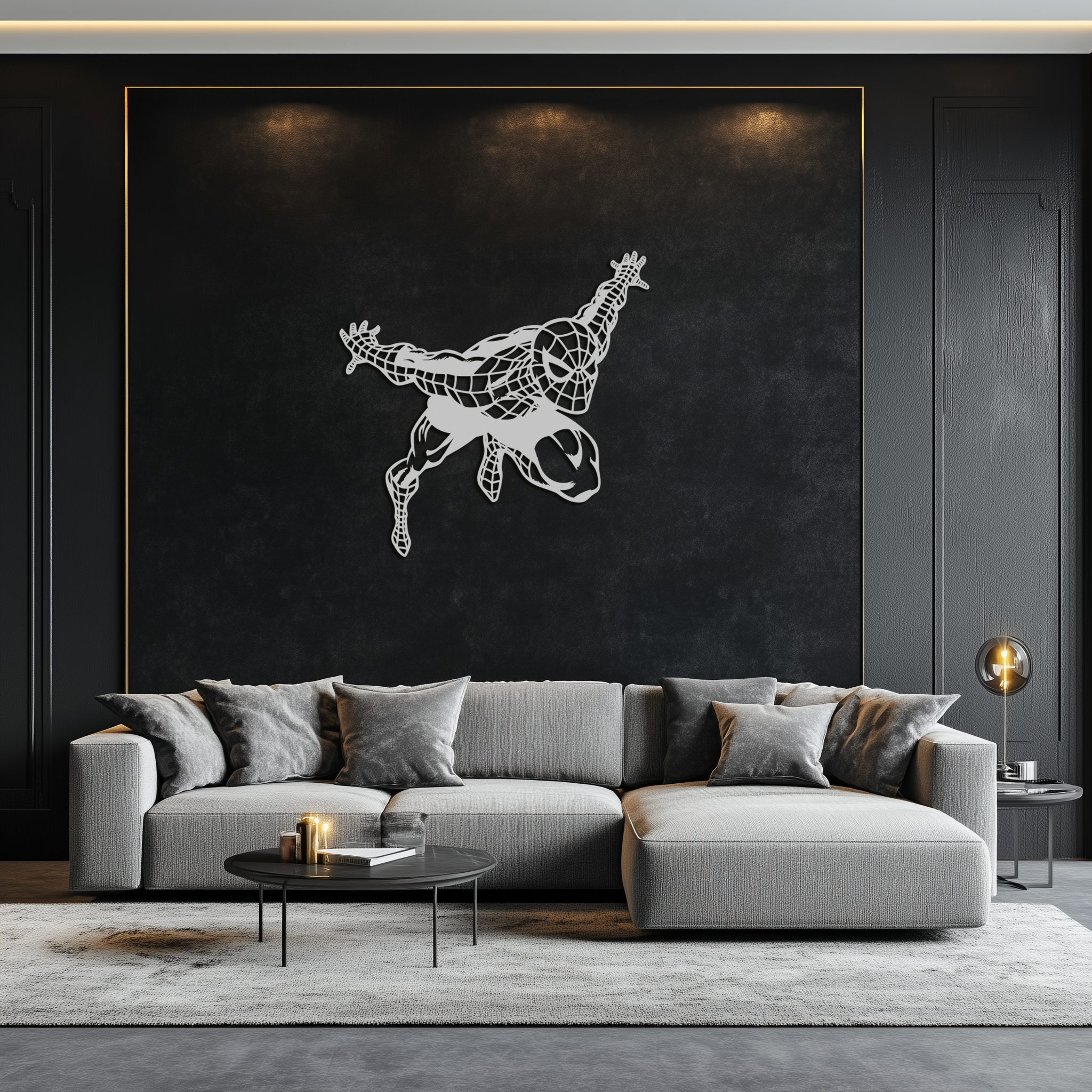 Spider-Man Metal Wall Art - Geometric Superhero Wall Decor - KAF155