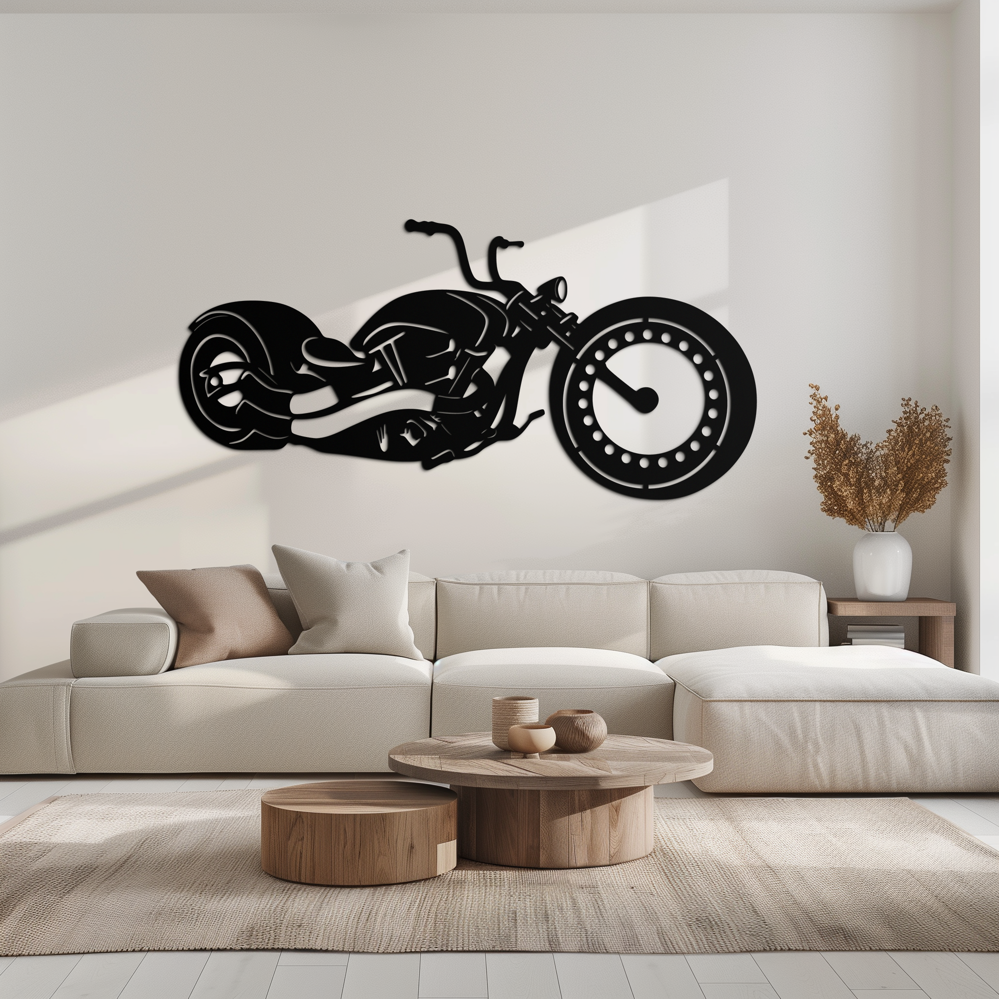 Motorcycle Metal Wall Art - Biker Decor for Garage & Man Cave- KAF172