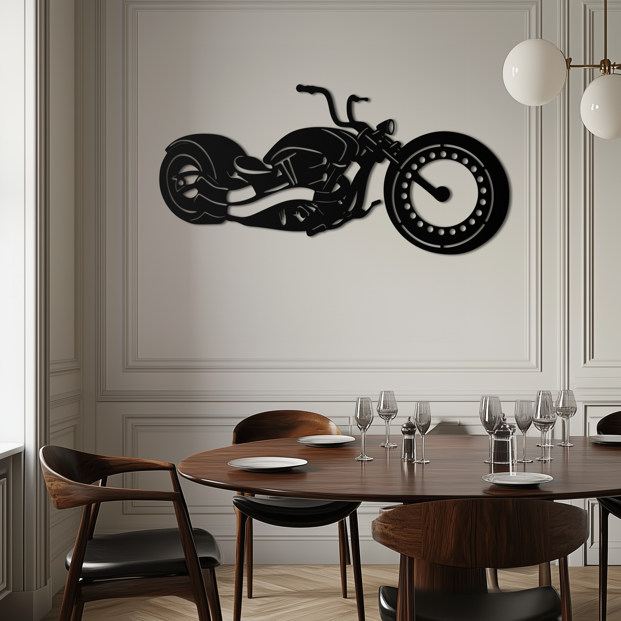 Motorcycle Metal Wall Art - Biker Decor for Garage & Man Cave- KAF172