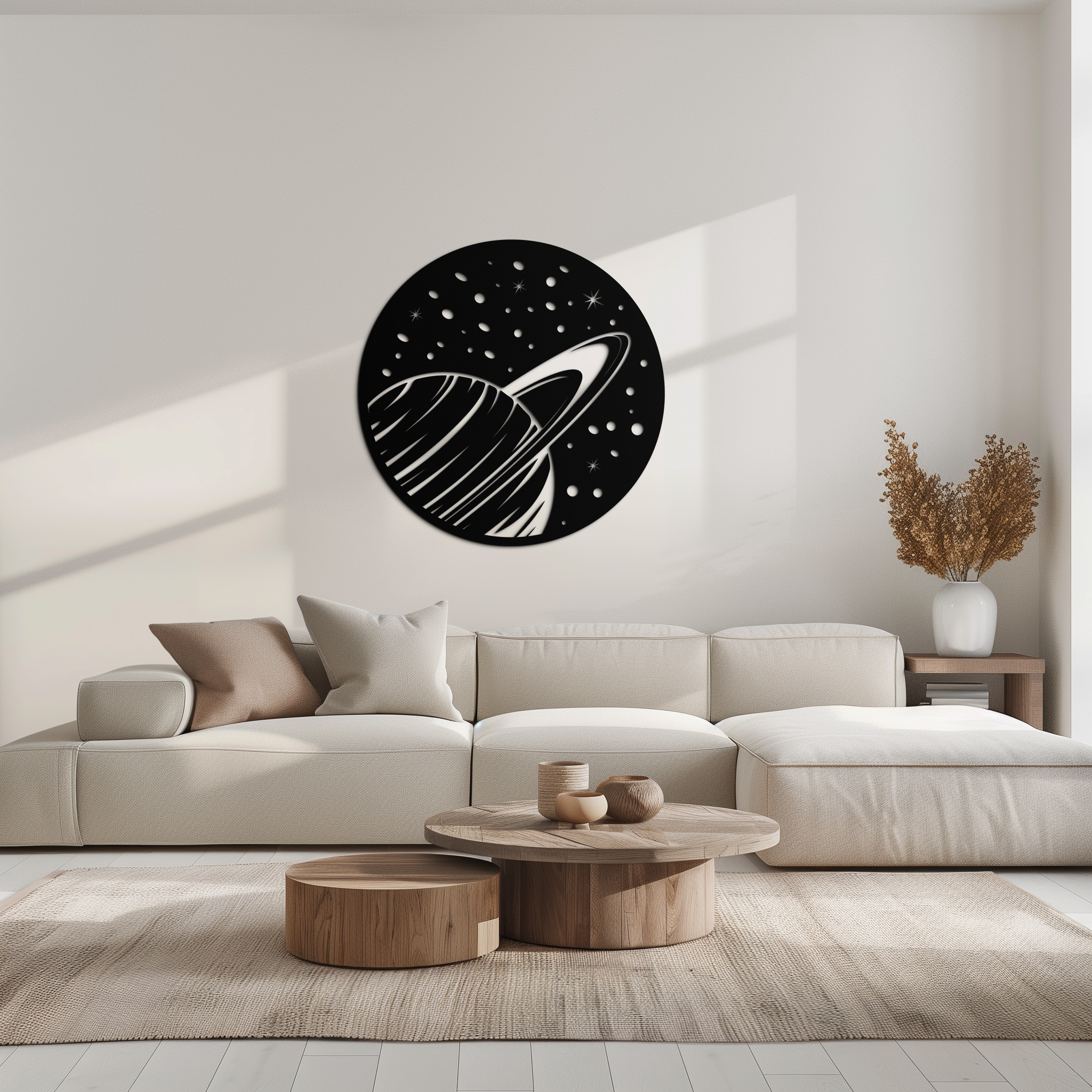 Saturn Planet Metal Wall Art - Cosmic Space Decor- KAF187