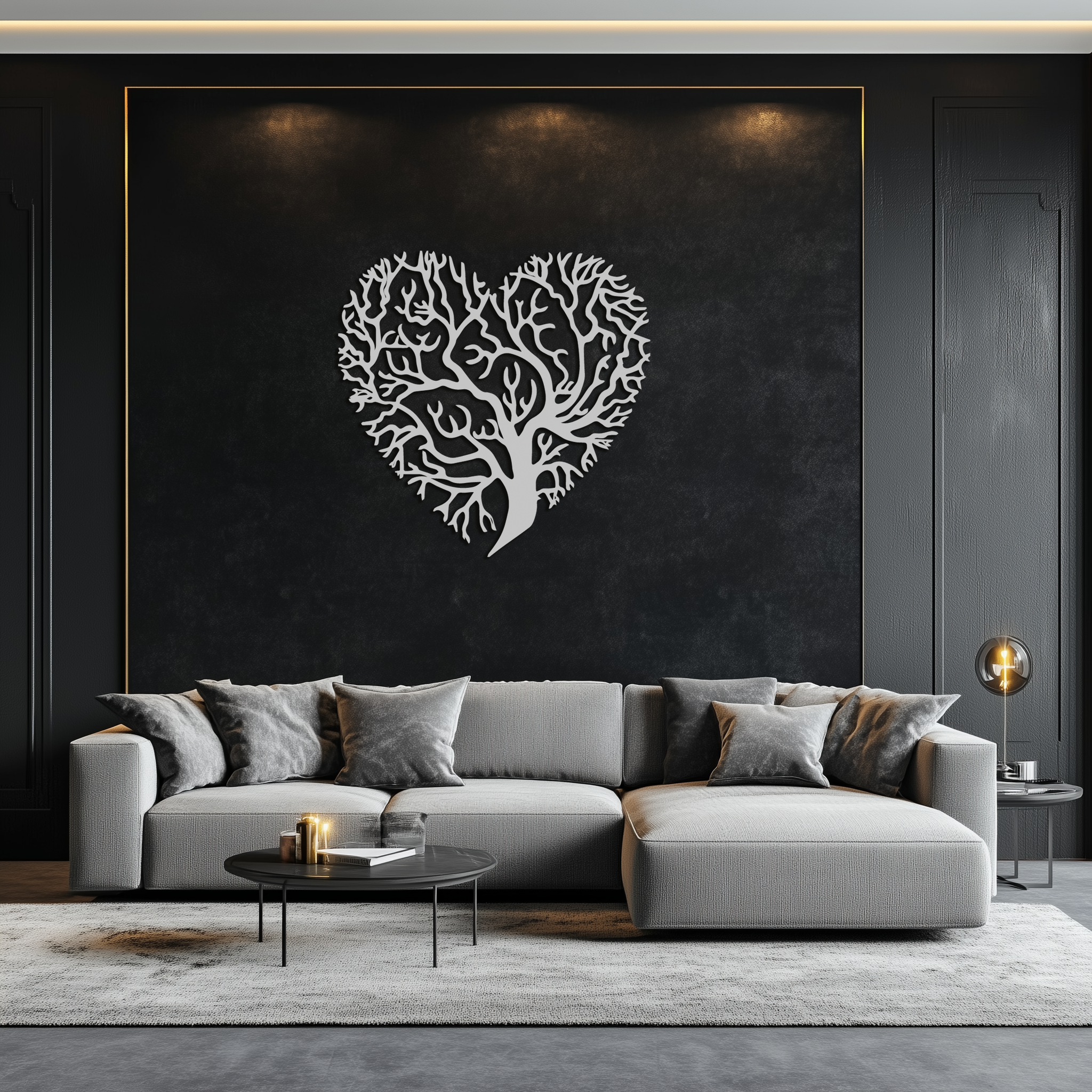 Heart Tree Metal Wall Art – Nature & Love-Inspired Decor - KAF211