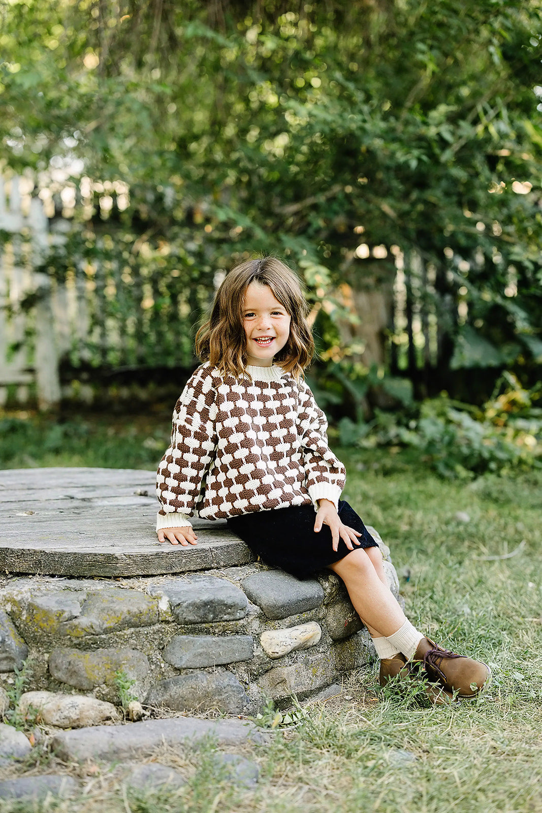Brown + Cream Knit Sweater Mebie Baby