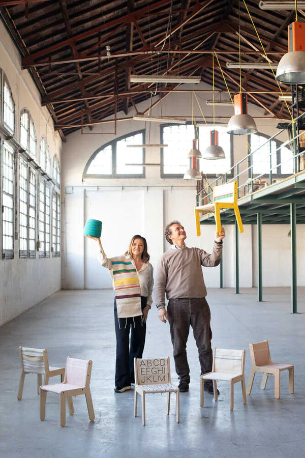 KID'S CHAIR VINTAGE NUDE CANVAS Little Wonder & Co