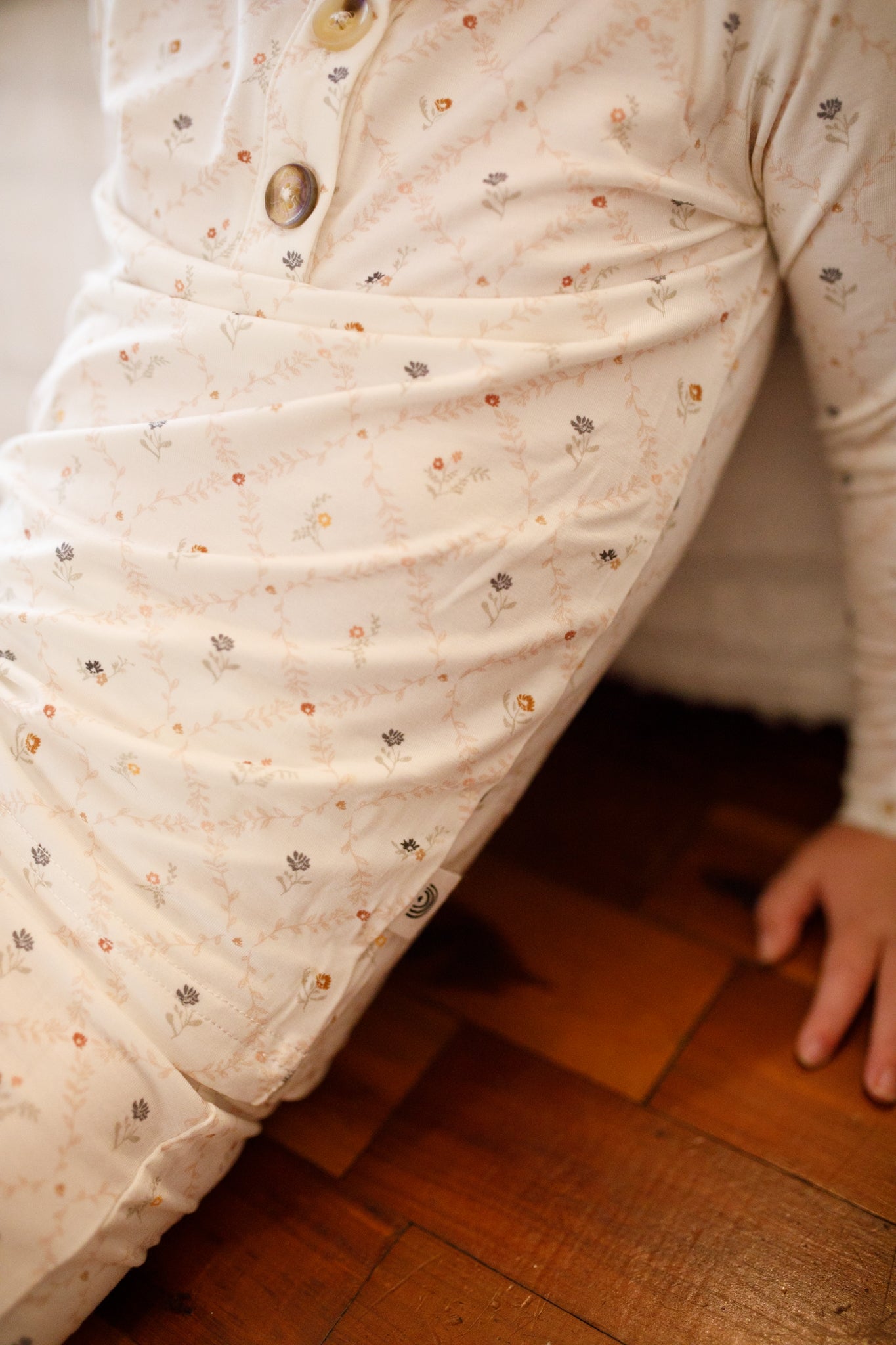 Vintage Blooms 2pc Henley Bamboo Pajamas - Sizes Newborn & Up!