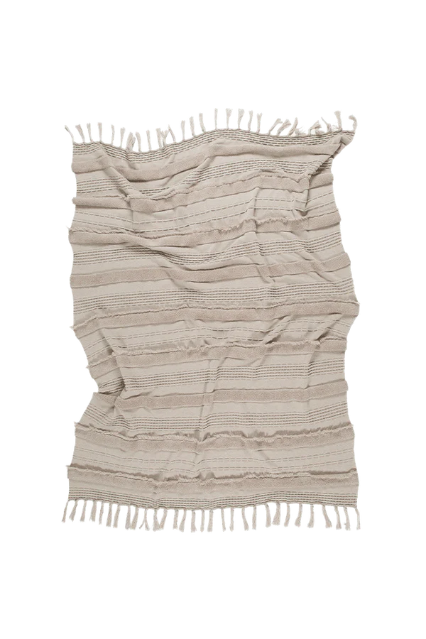 KNITTED BLANKET AIR DUNE WHITE Little Wonder & Co