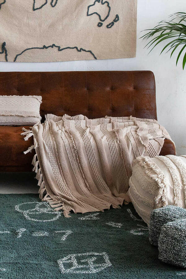 KNITTED BLANKET AIR DUNE WHITE Little Wonder & Co