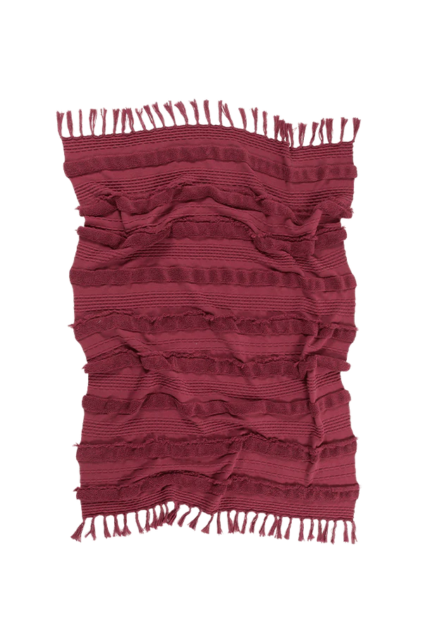 KNITTED BLANKET AIR SAVANNAH RED Little Wonder & Co