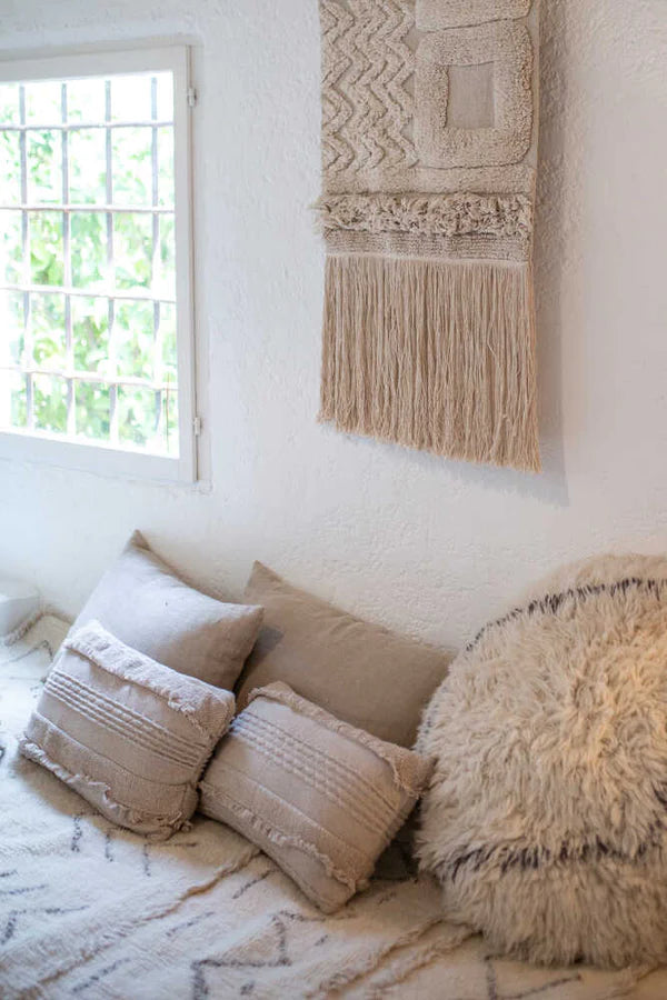 KNITTED CUSHION AIR DUNE WHITE Little Wonder & Co